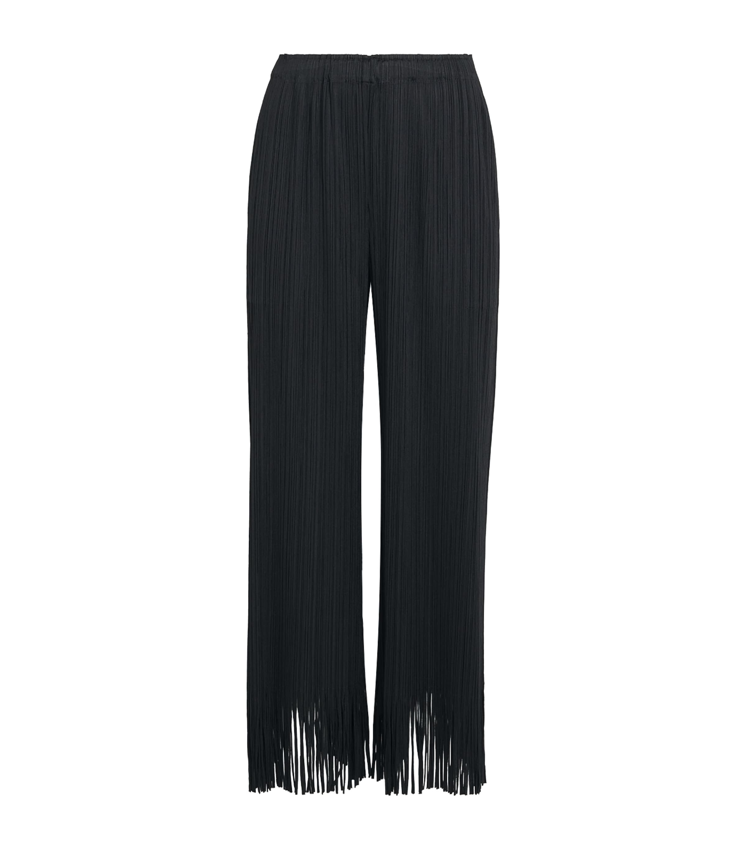 Issey Miyake Wave Wide-leg Trousers In Black