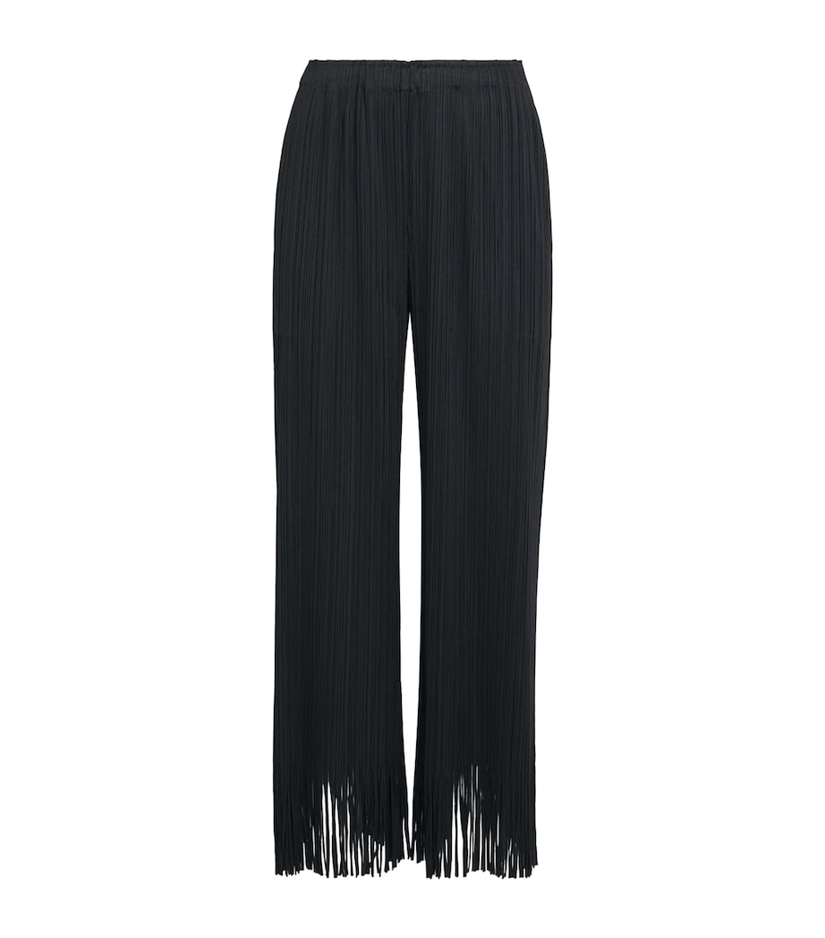 Wave Wide-Leg Trousers BLACK Image 1