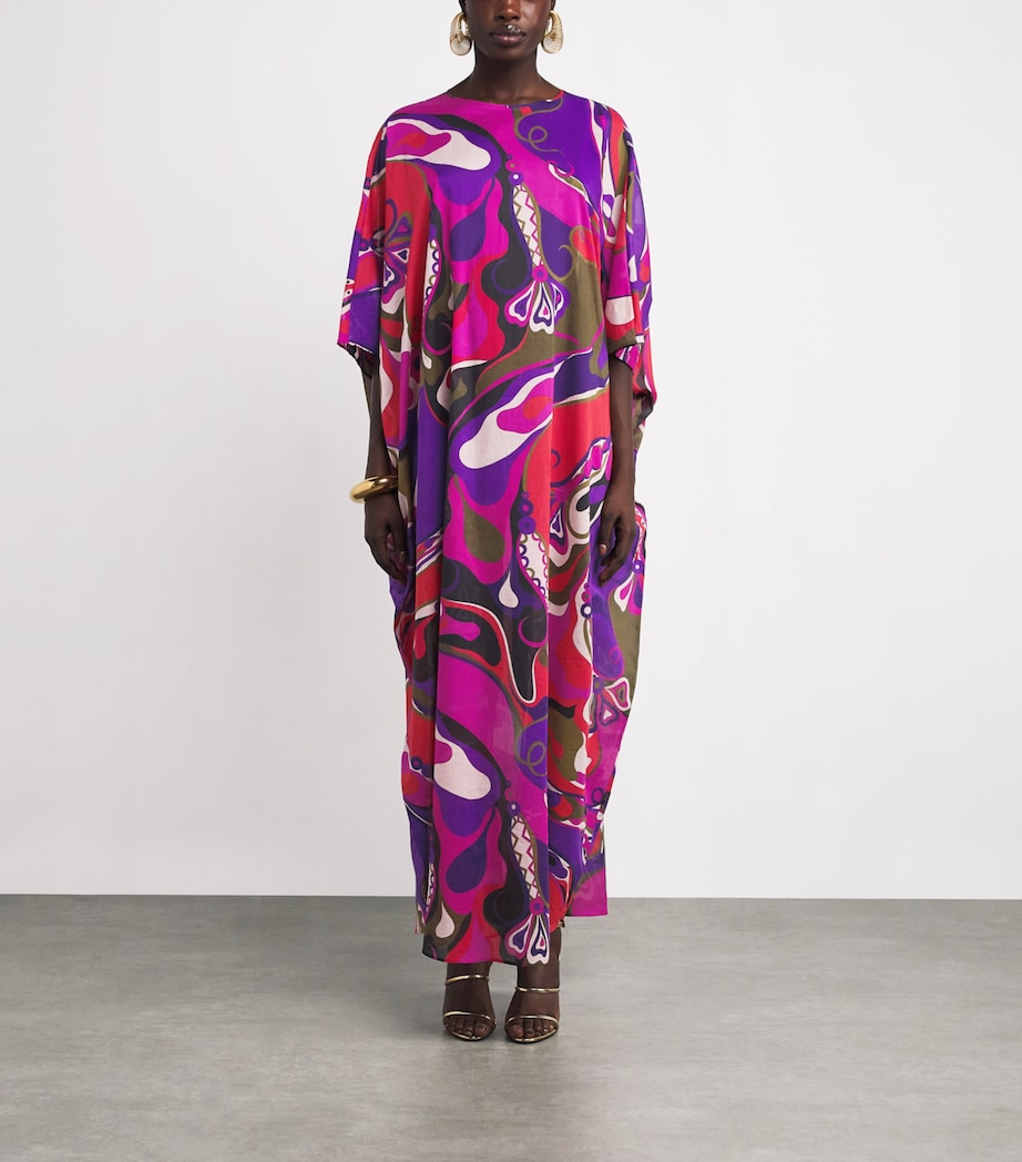 Cotton Kaftan Maxi Dress 017/MULTICOLOR Image 3