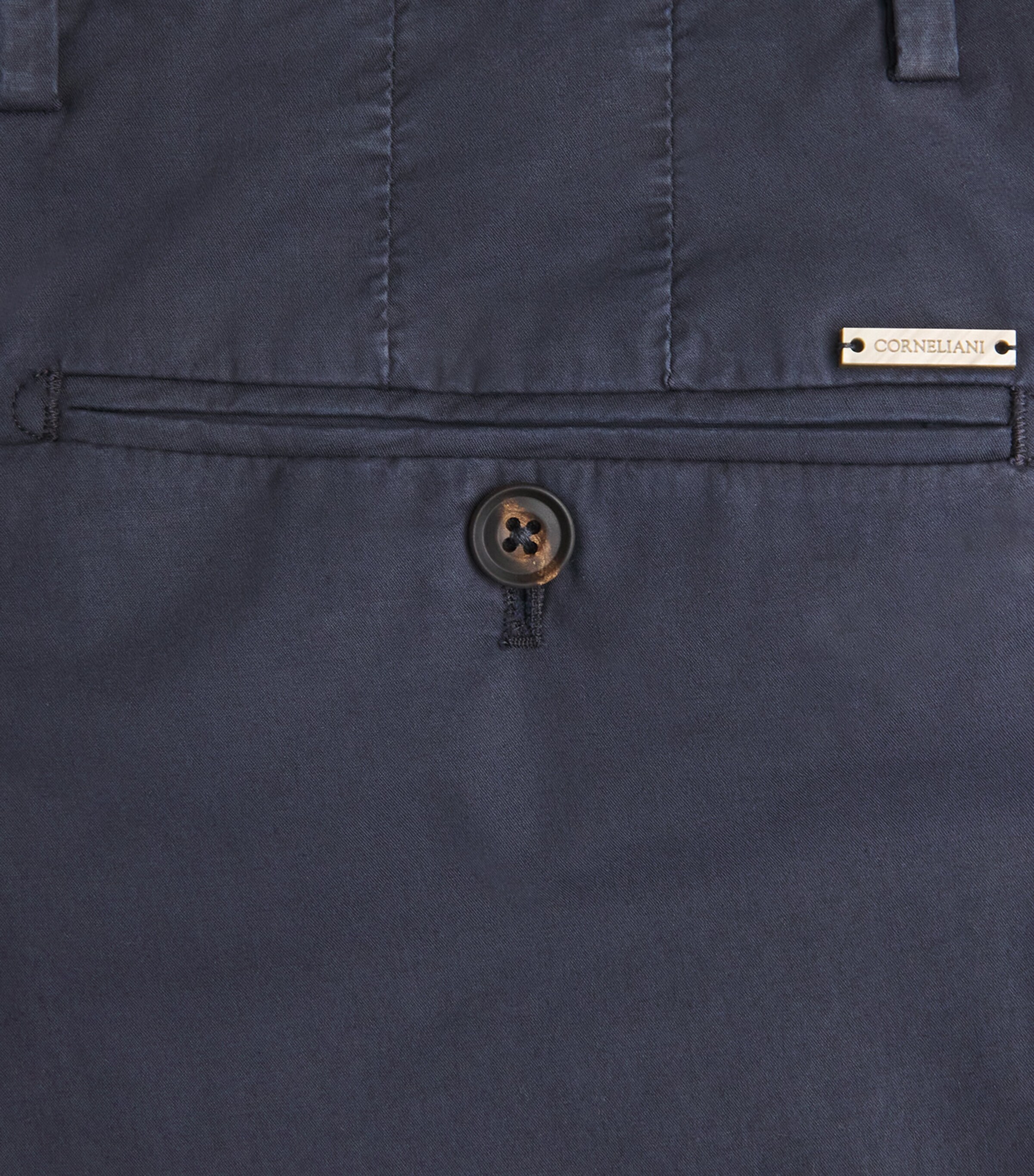 Corneliani Mens Bermuda Chino Shorts Navy Blue Image 6