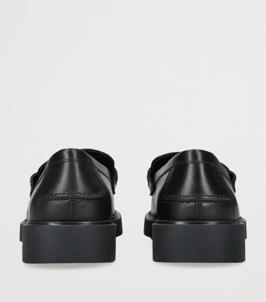 Leather Logo Loafers BLACK Image 2