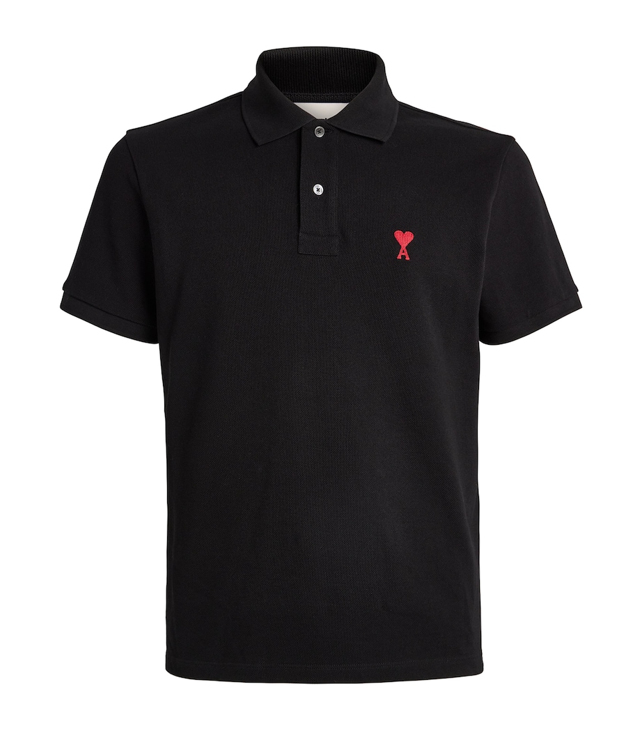 Organic Cotton Ami de Coeur Polo Shirt 001 NOIR Image 1