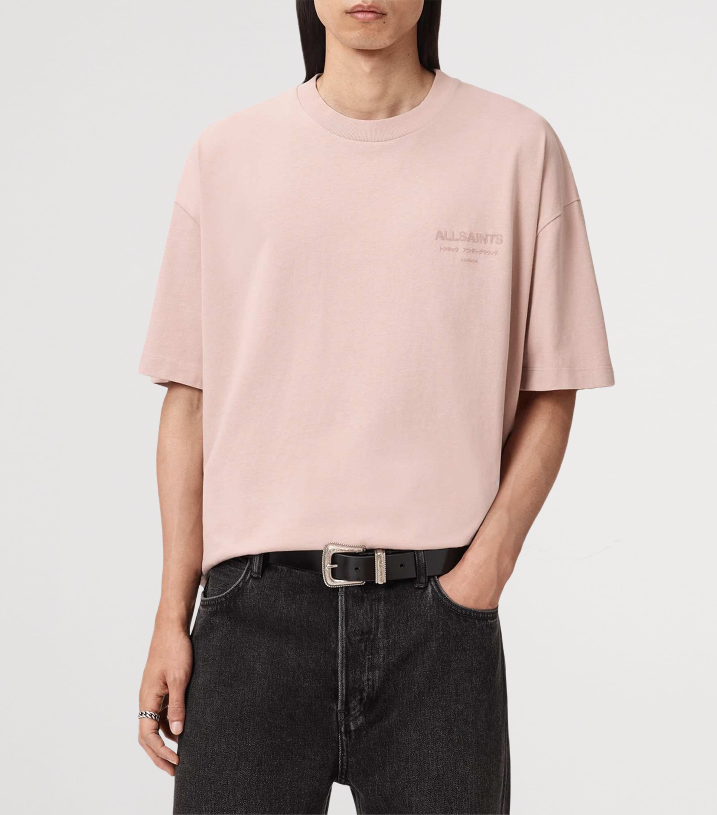 Organic Cotton Underground Print T-Shirt SOFT PINK Image 2