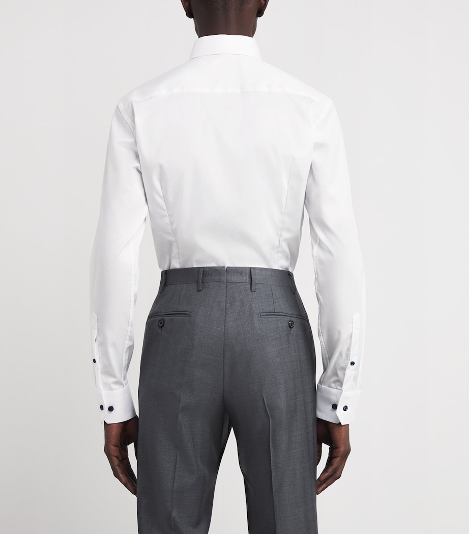 Signature Twill Slim Fit Shirt WHITE Image 4