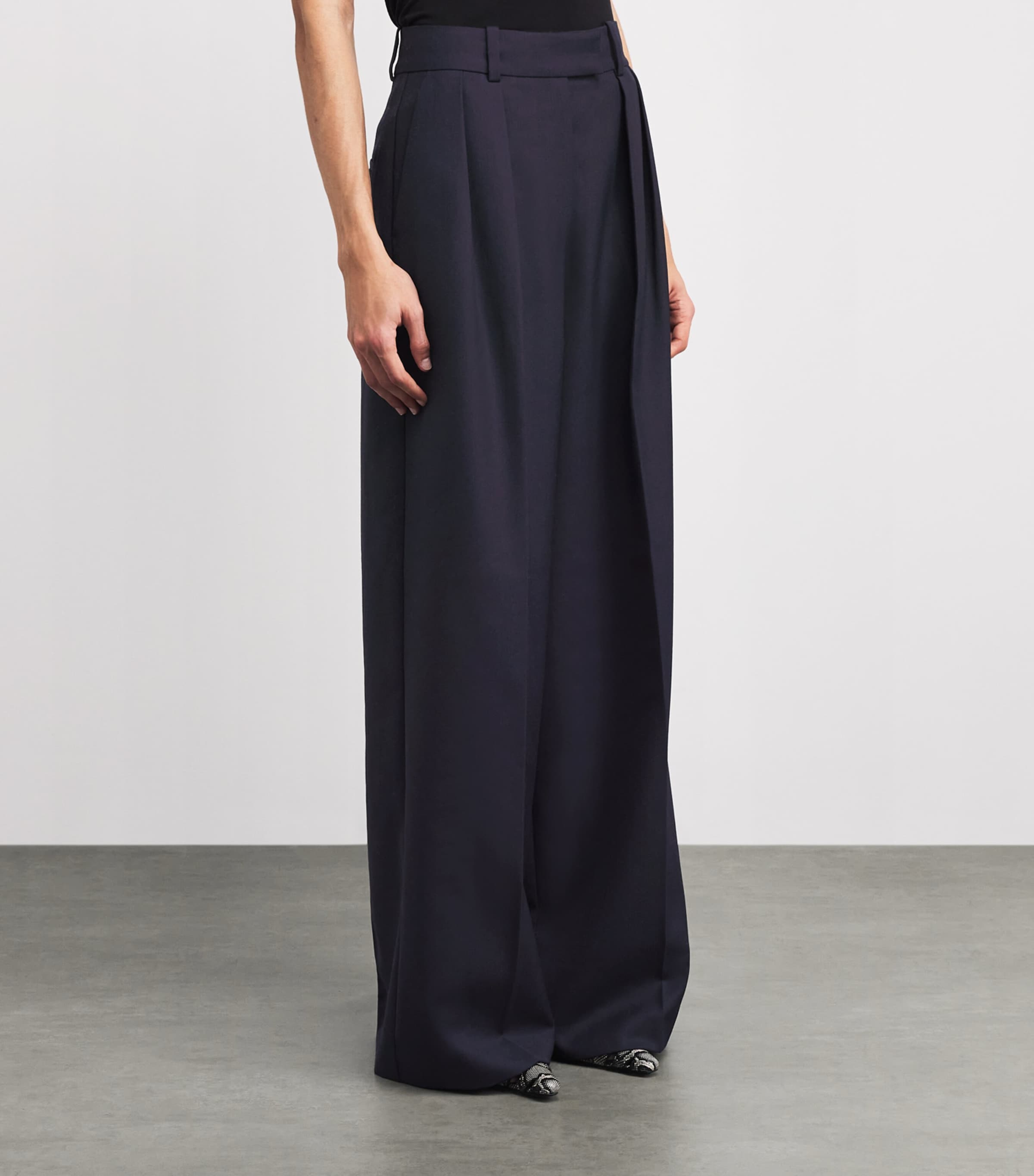 Lou Wide-Leg Trousers  MIDNIGHT BLUE Image 3