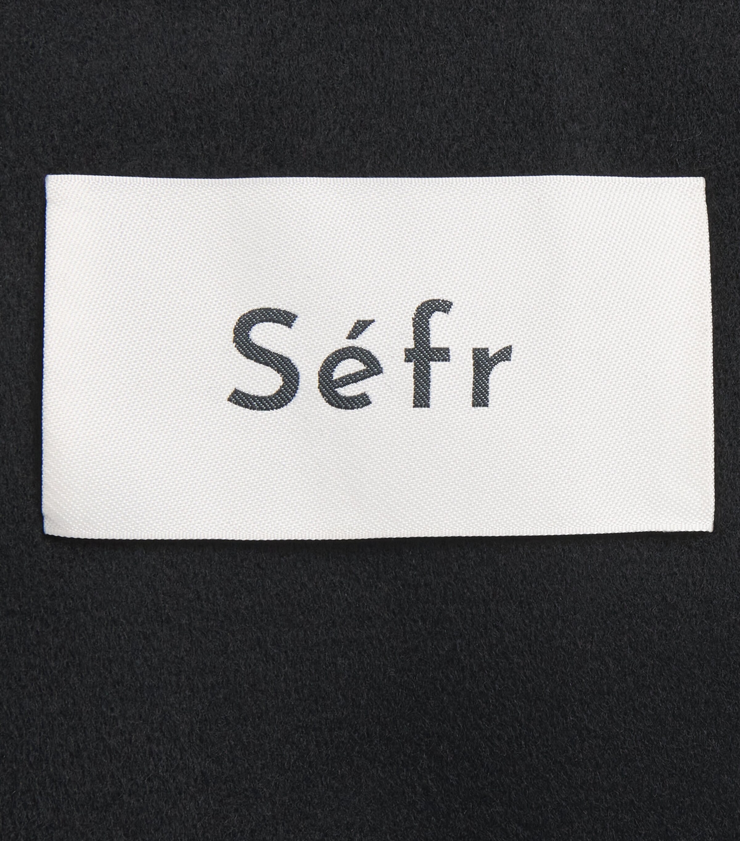 Séfr Mens Wool-Cashmere Overcoat Black Image 6