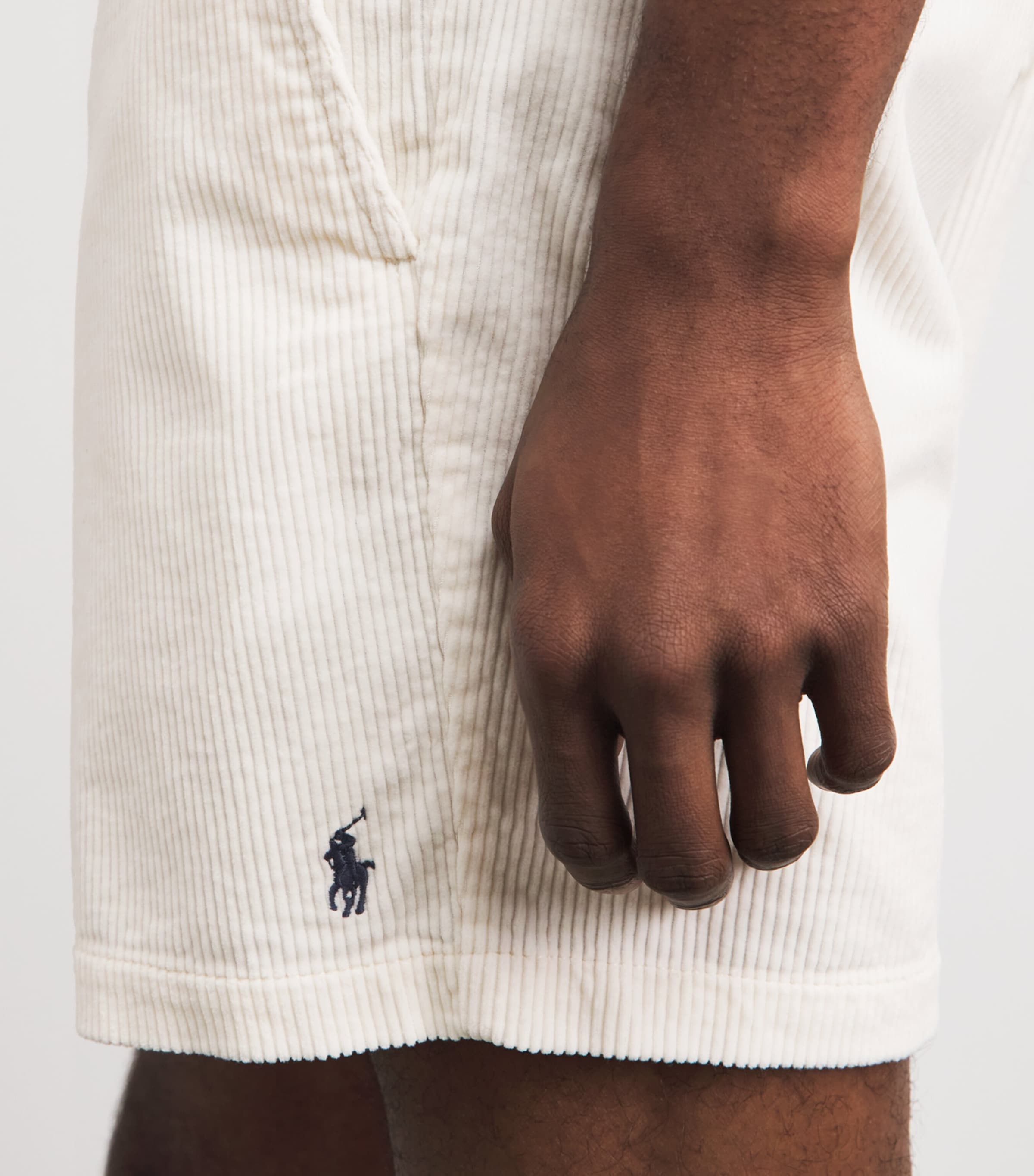 Polo Ralph Lauren Mens Cotton Corduroy Prepster Shorts Warm White Image 3