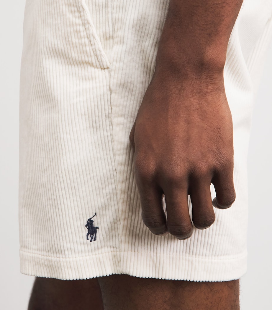 Polo Ralph Lauren Mens Cotton Corduroy Prepster Shorts Warm White Image 3