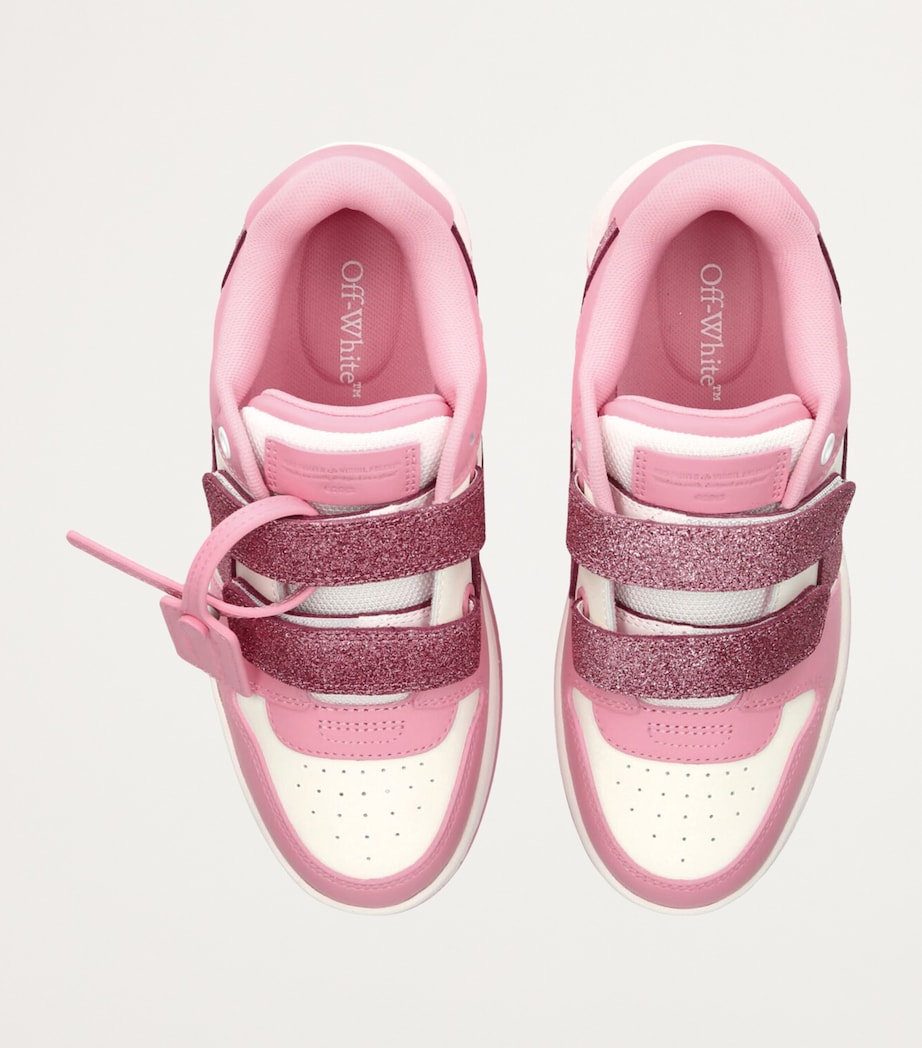 Off-White Kids Leather Out of Office Sneakers Pink Image 4