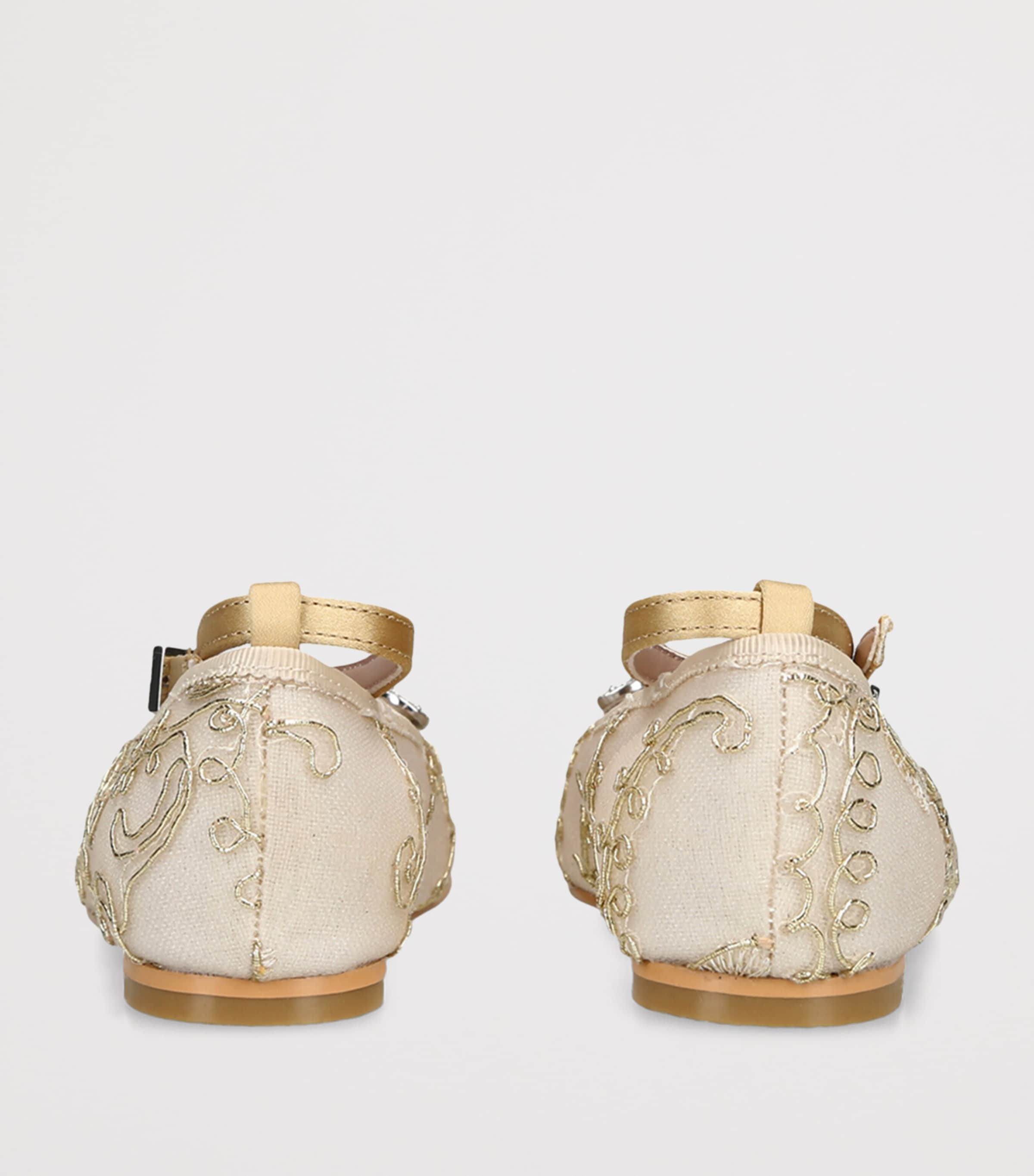 Aruna Seth Lace Angelina Ballet Flats Gold Image 4