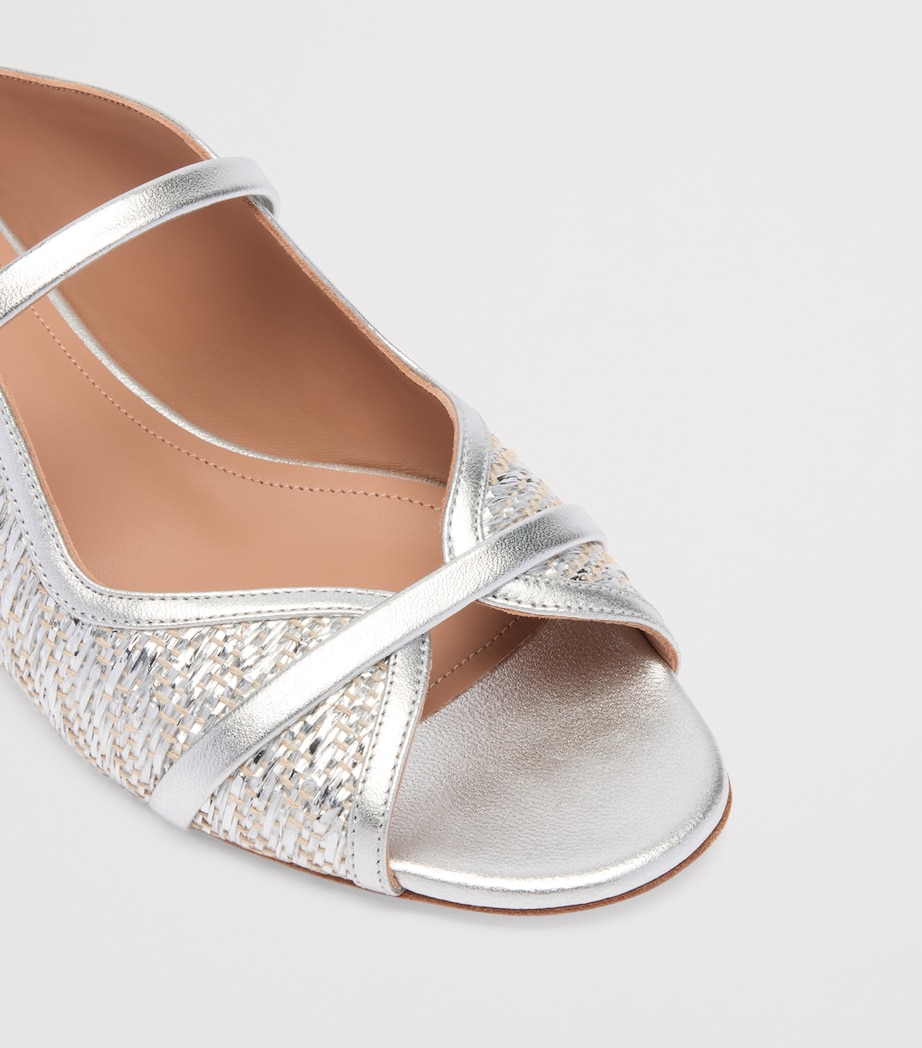Metallic Raffia Norah Sandals SILVER Image 5