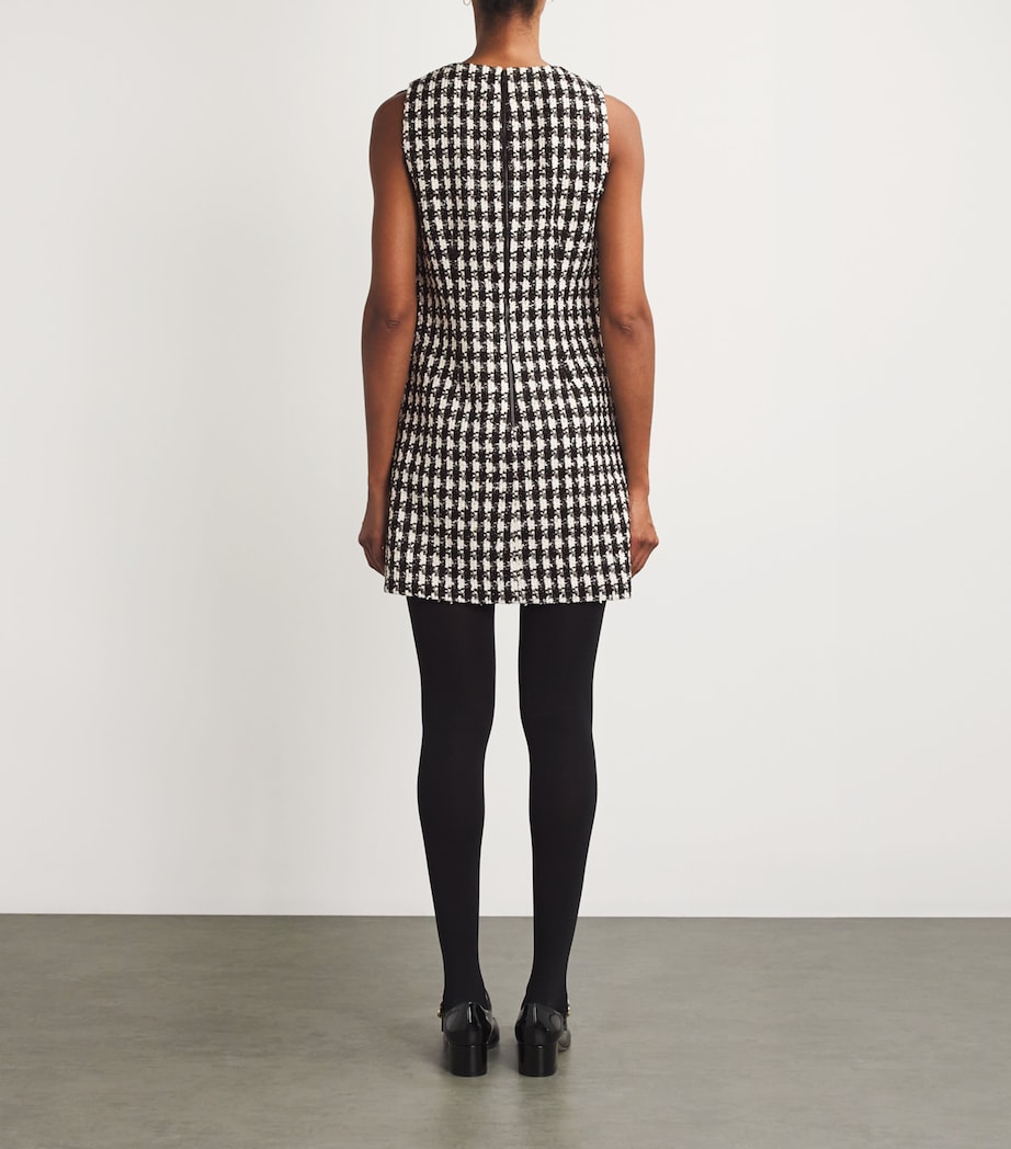 Alice+Olivia Womens Clyde Shift Mini Dress Black/white Image 3