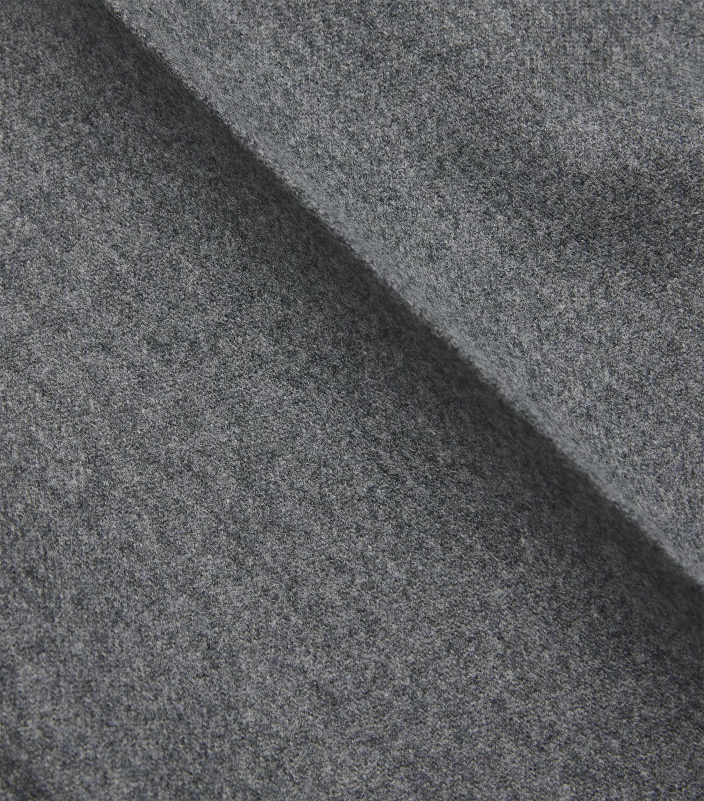 AMI Paris Mens Virgin Wool Wide-Leg Trousers Gris Image 5