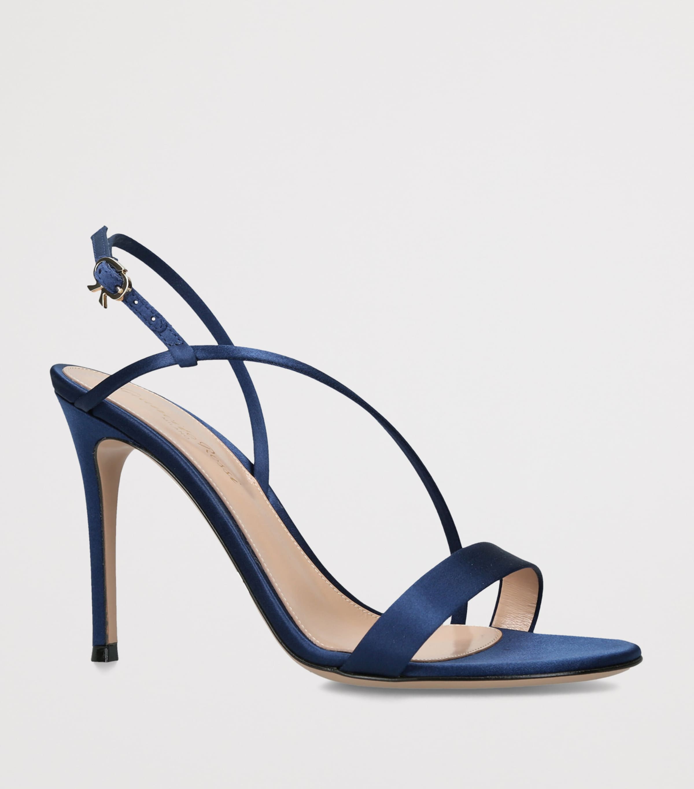 Gianvito Rossi Satin Manhattan Heeled Sandals 95 Denim Image 2