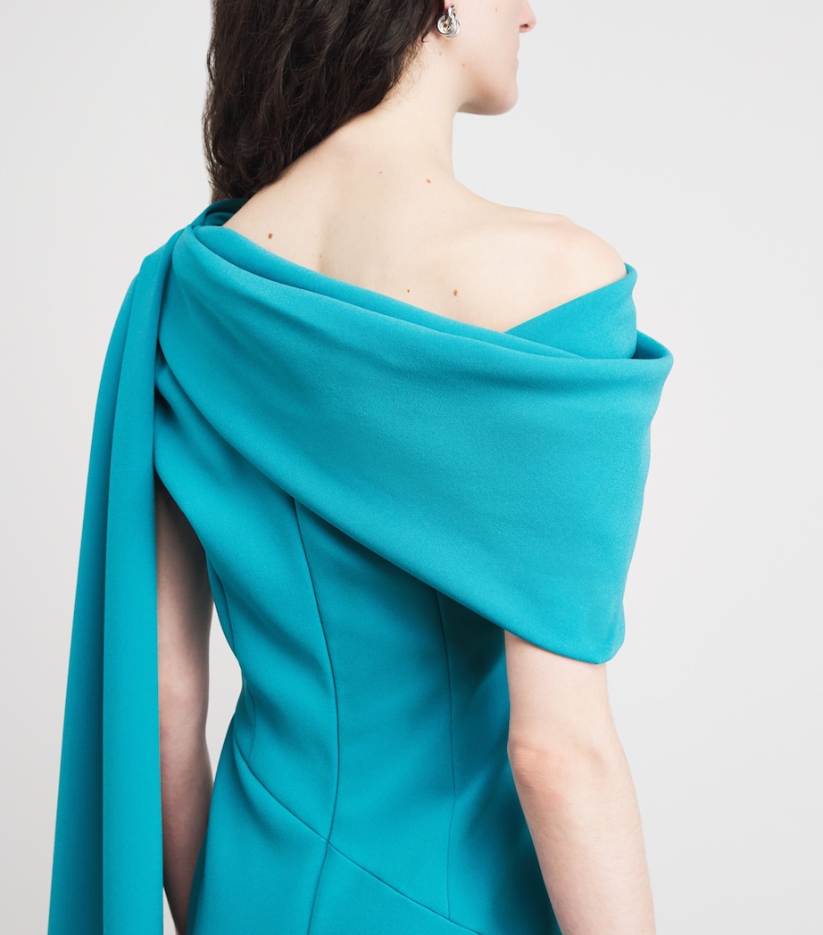 Roksanda Womens Draped Maite Midi Dress Azure Image 5