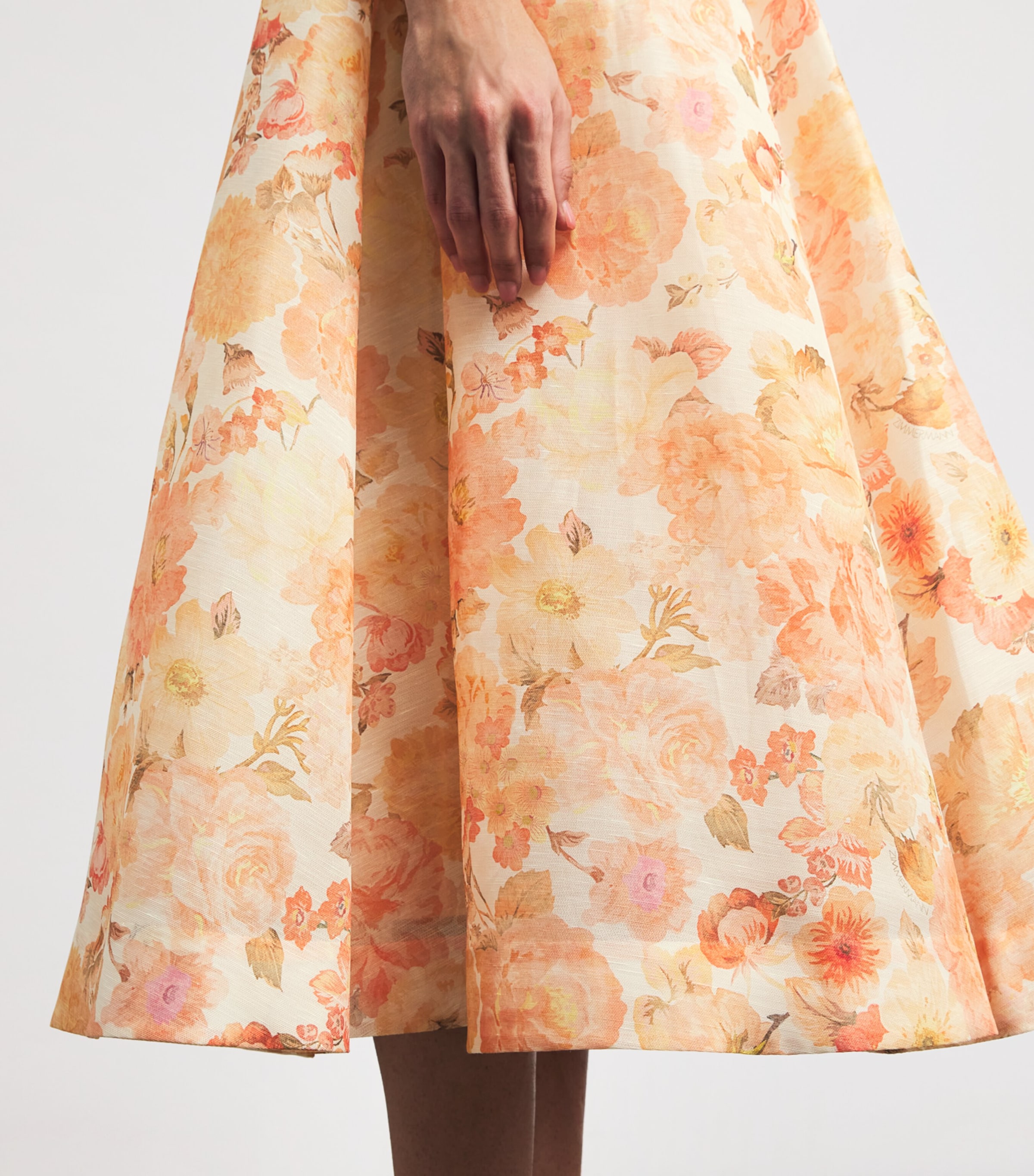 Linen-Silk Corset Rebellion Midi Dress GLBLM GOLDEN BLOOM Image 6