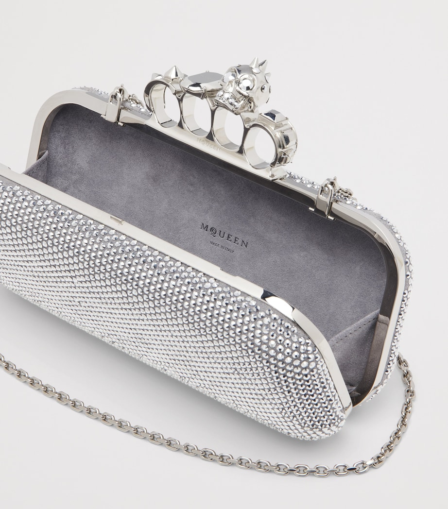 McQueen Skull Four-Ring Clutch Bag Image 3