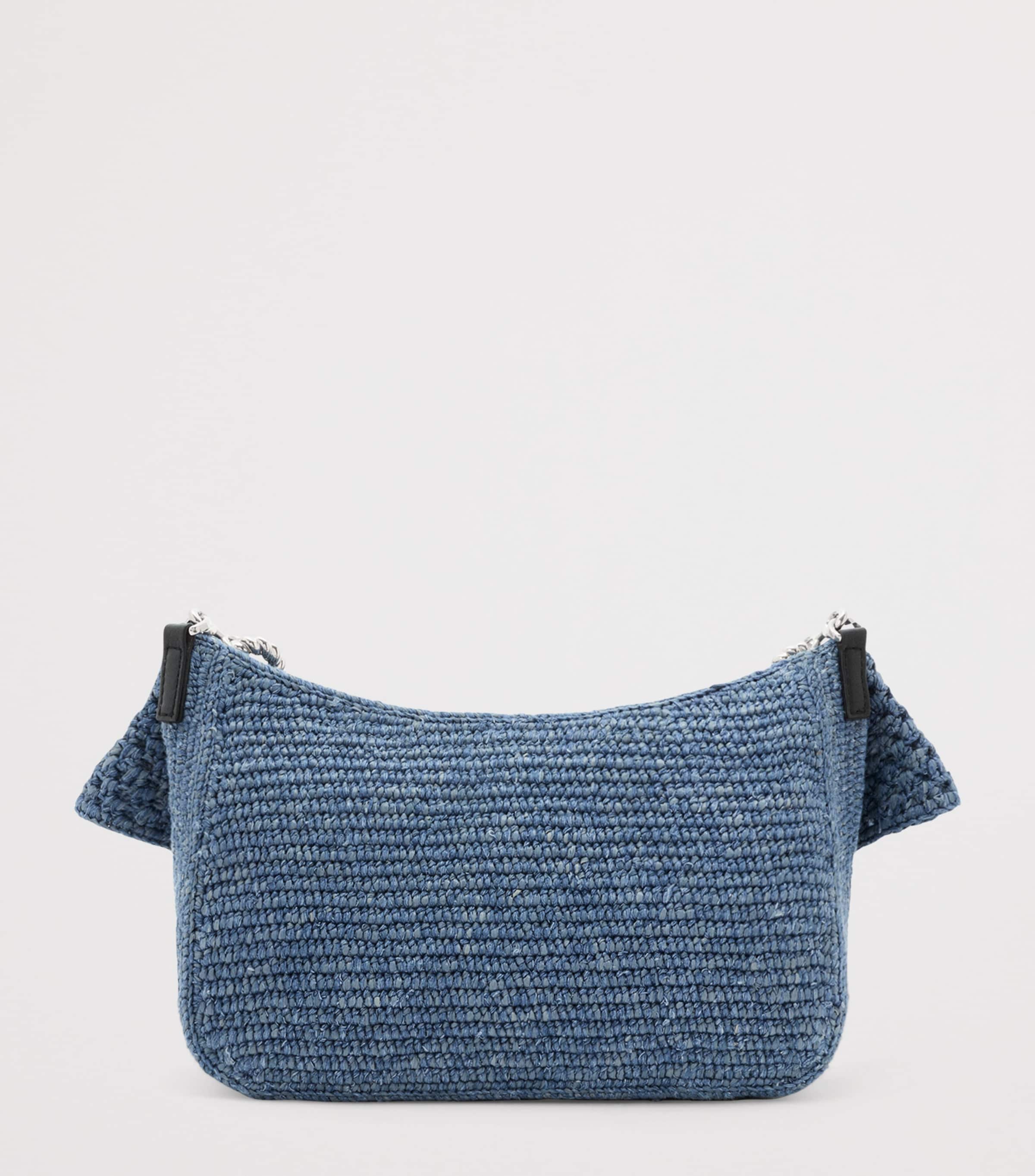 LOEWE x Paula's Ibiza Medium Crochet Ola Bag Shoulder Bag Denim Blue Image 6