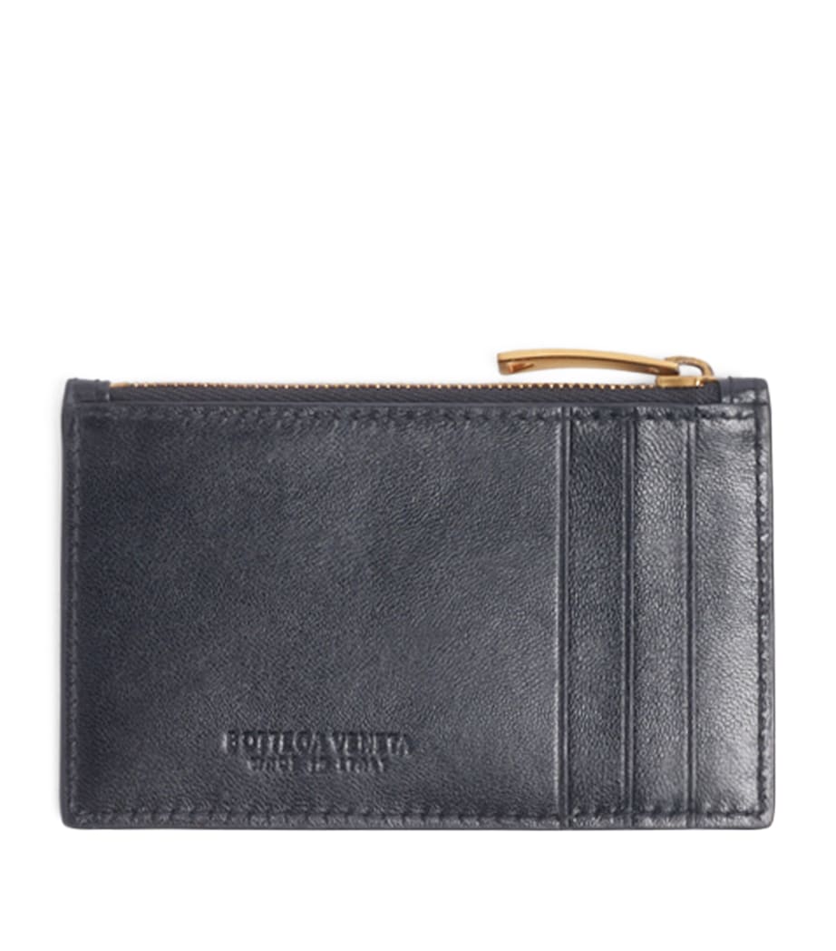 Bottega Veneta Leather Intreccio Card Holder Space Gold Image 2