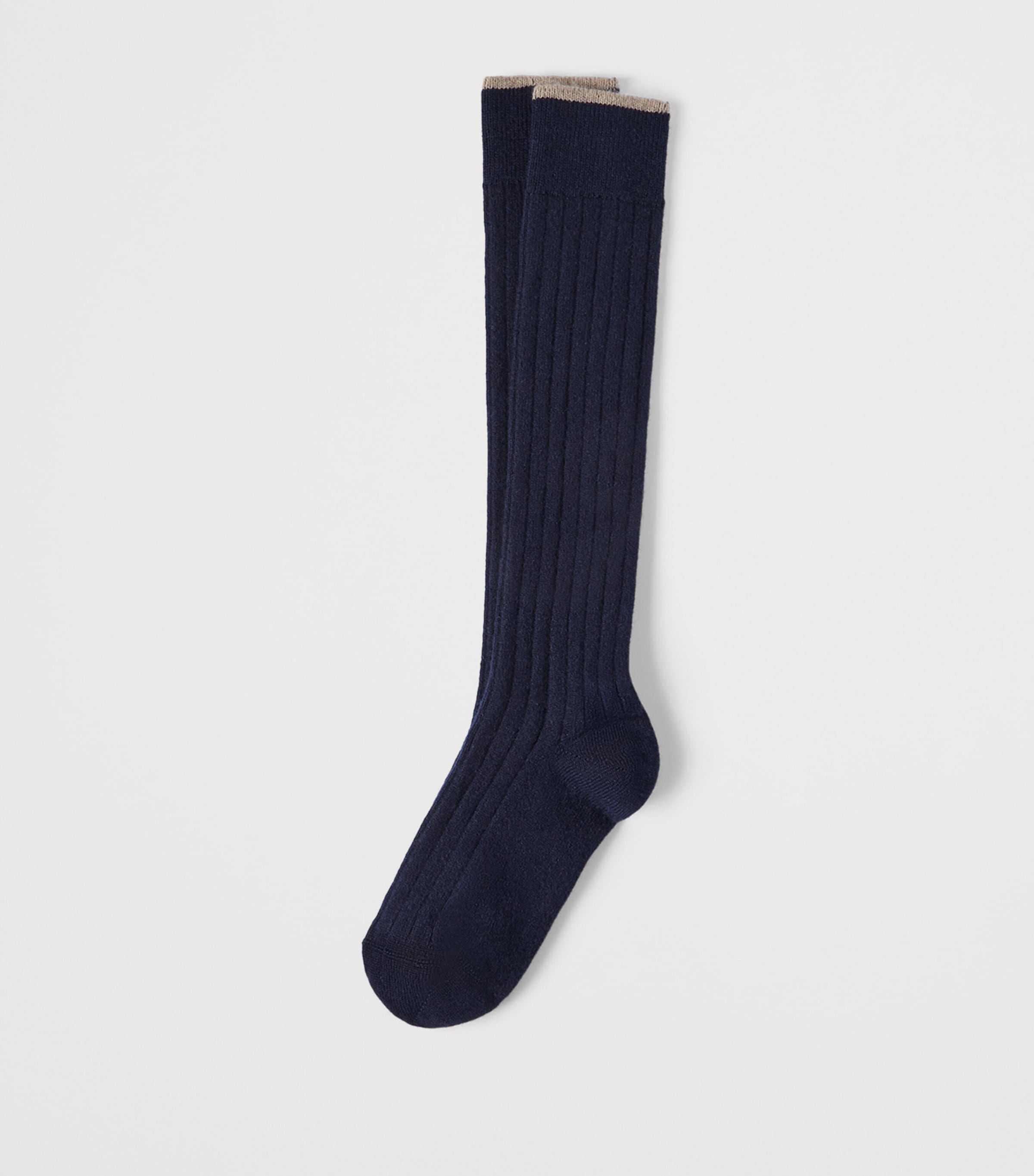 Brunello Cucinelli Mens Cashmere Ribed Socks Image 2