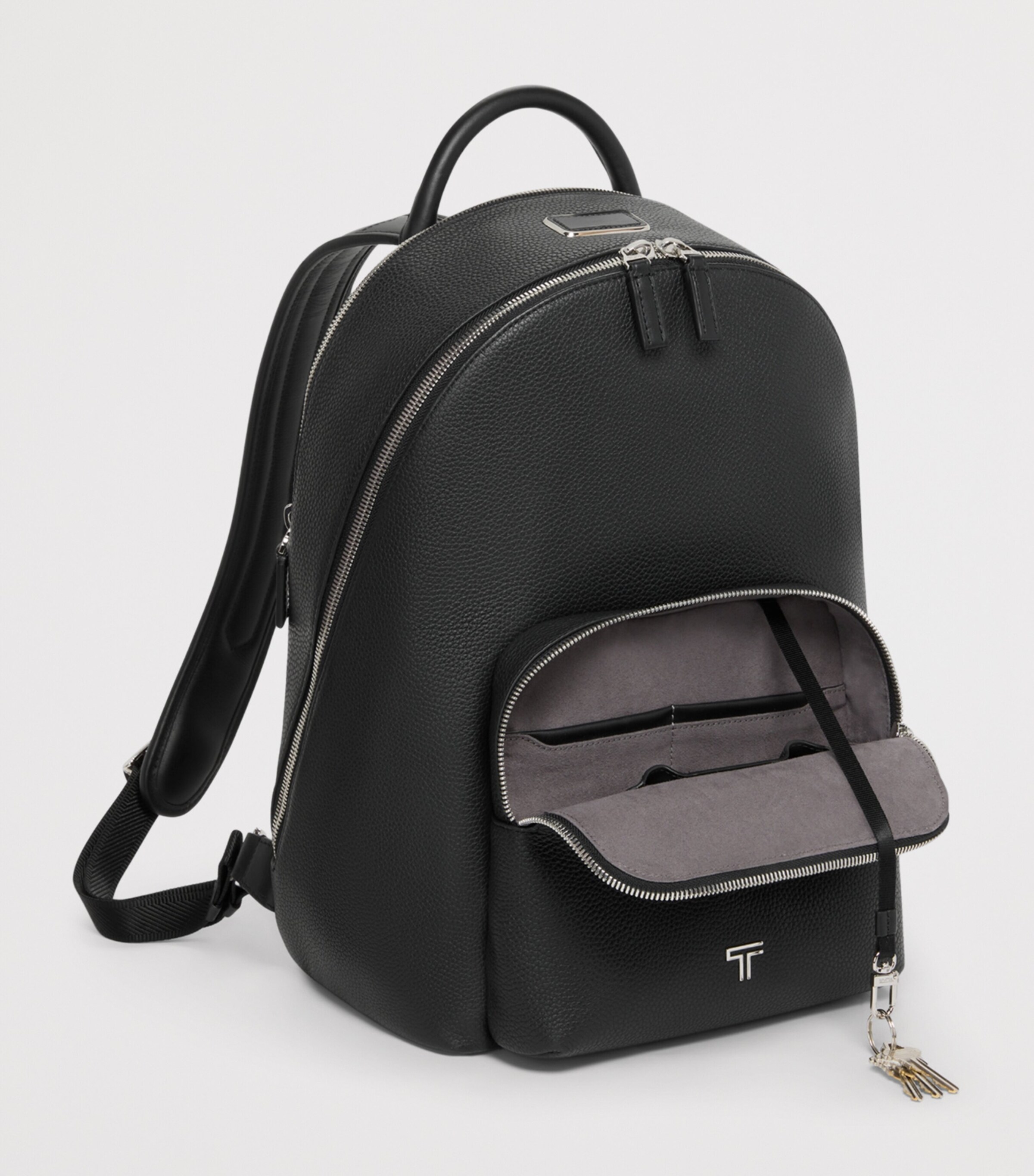 Tumi Leather Turin Beneditto Backpack Black Image 3