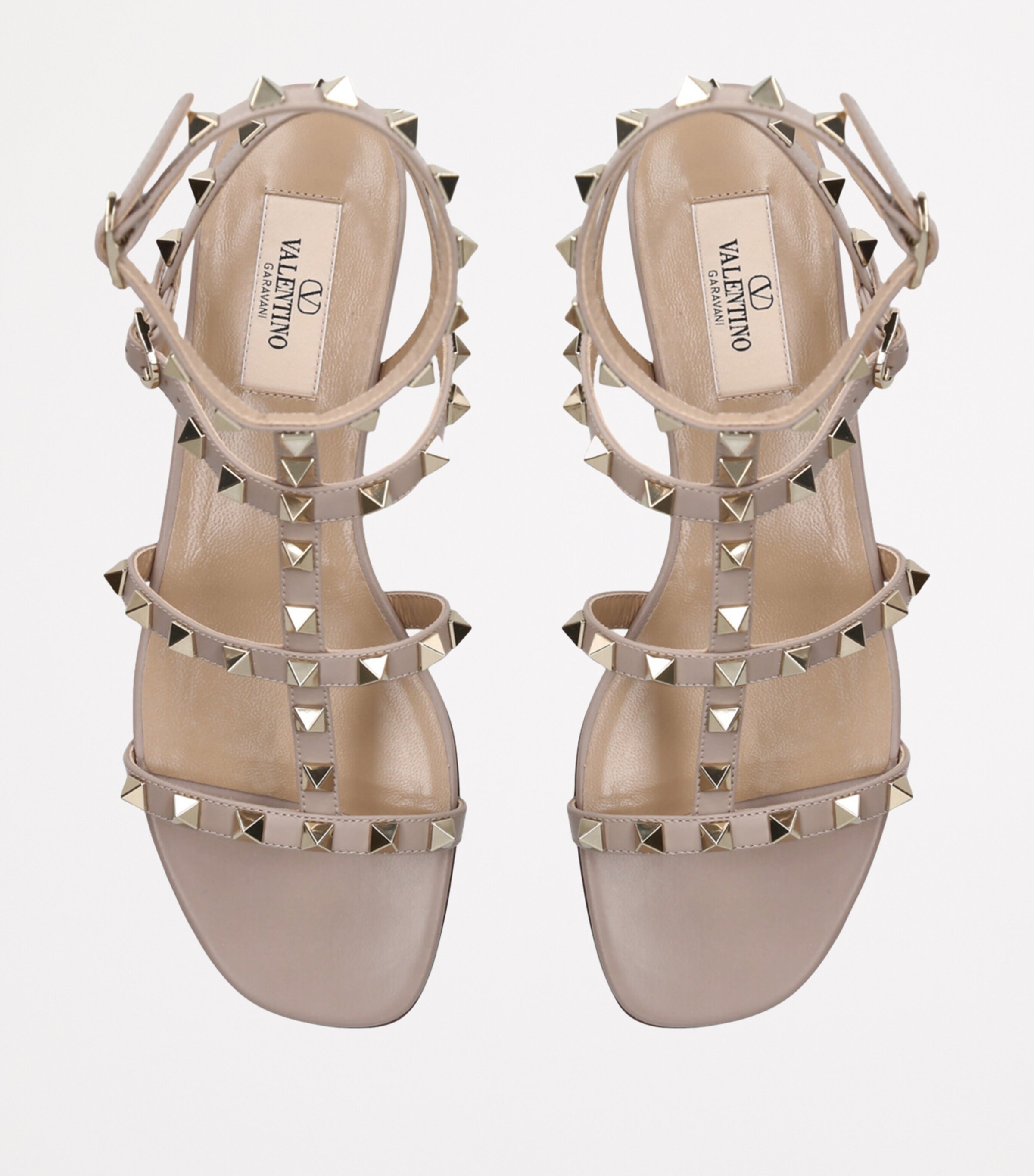 Valentino Garavani Leather Rockstud Gladiator Sandals