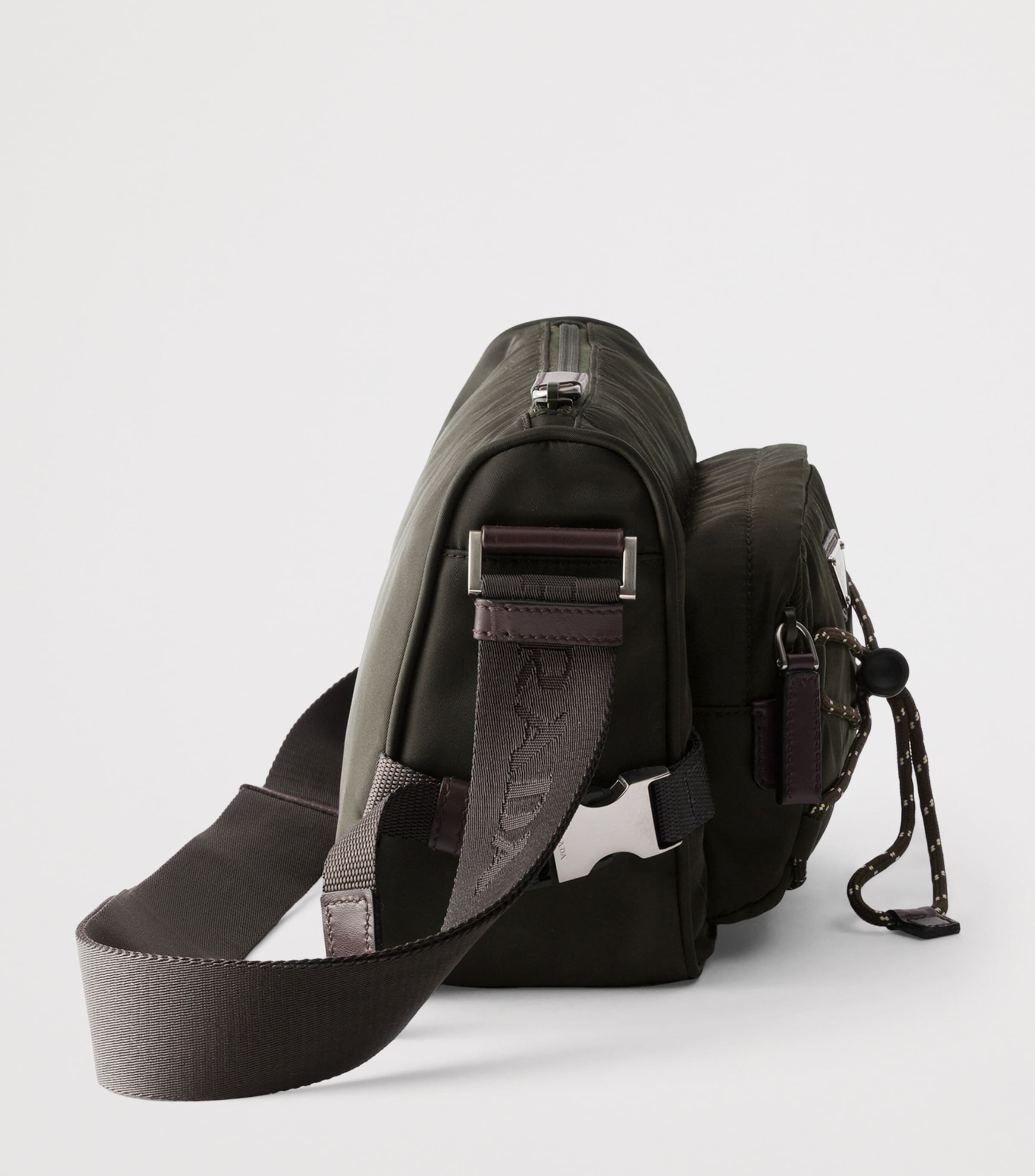 Re-Nylon and Leather Shoulder Bag F0334 Image 6