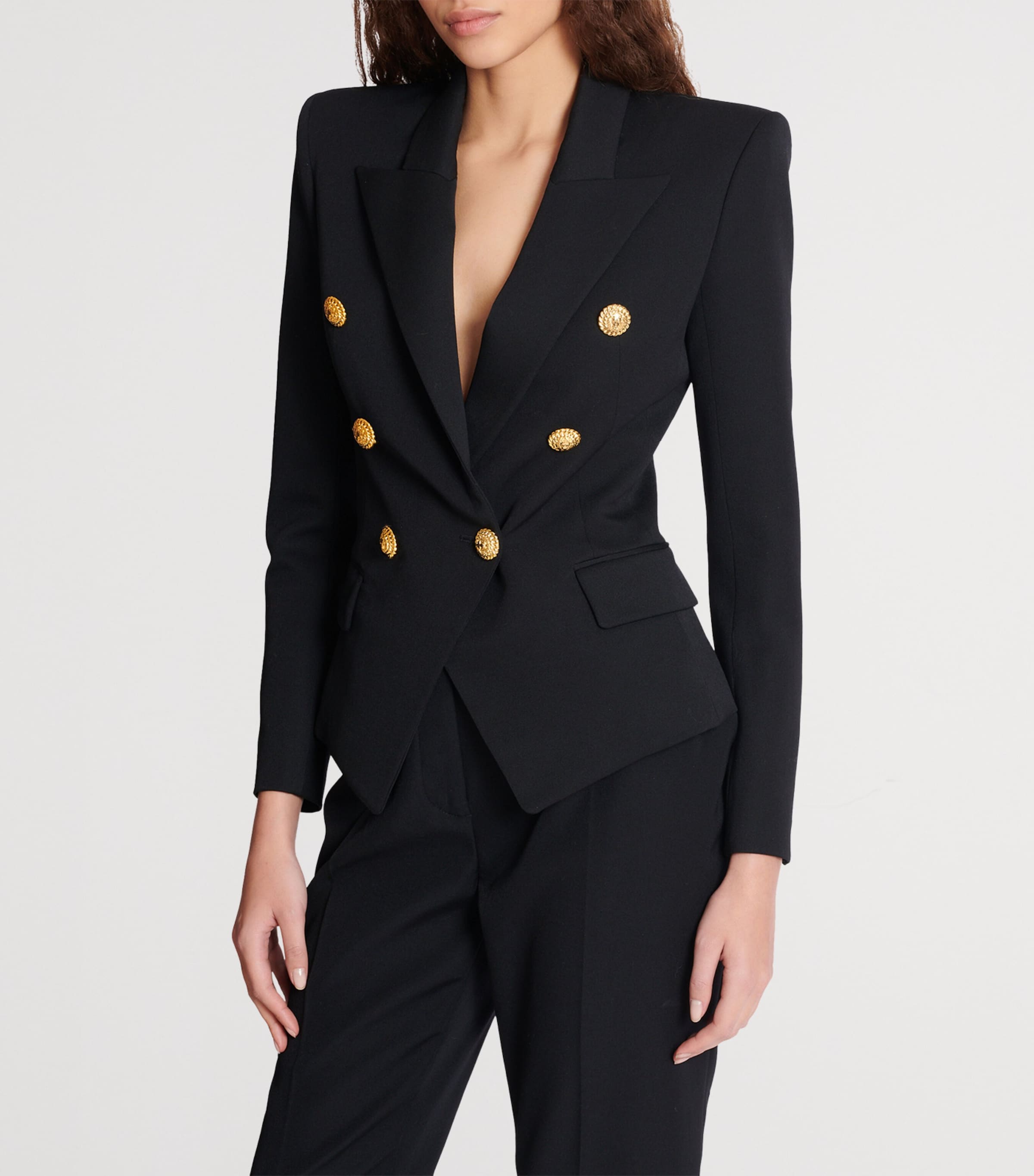 Balmain Wool Double-Breasted Blazer | Harrods US