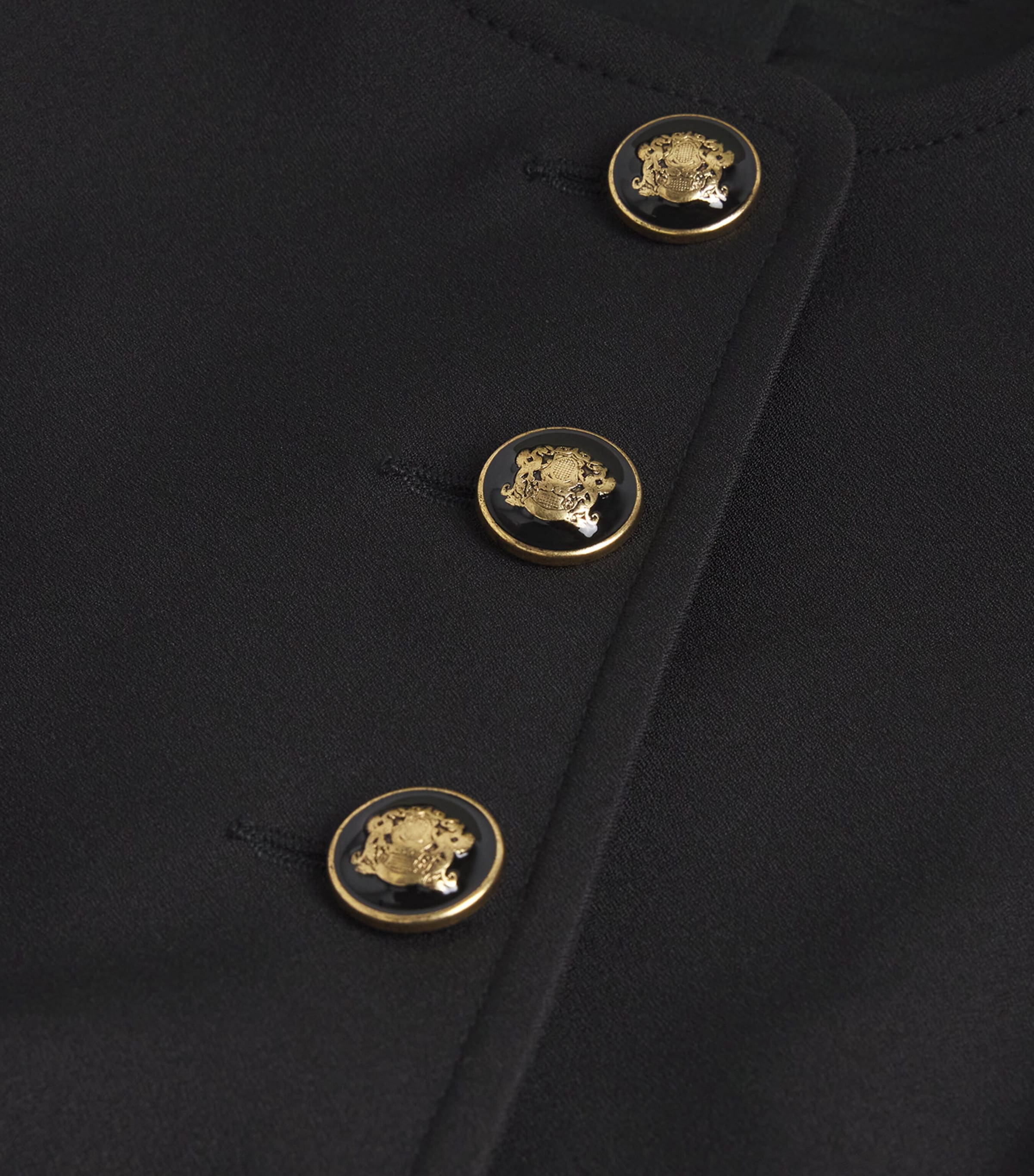 Button-Up Crop Top BLACK Image 5