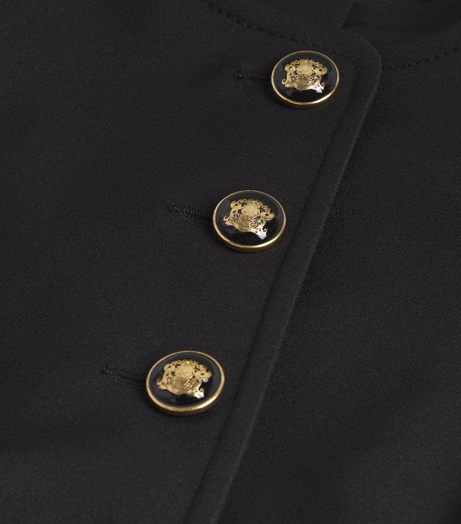 Button-Up Crop Top BLACK Image 5