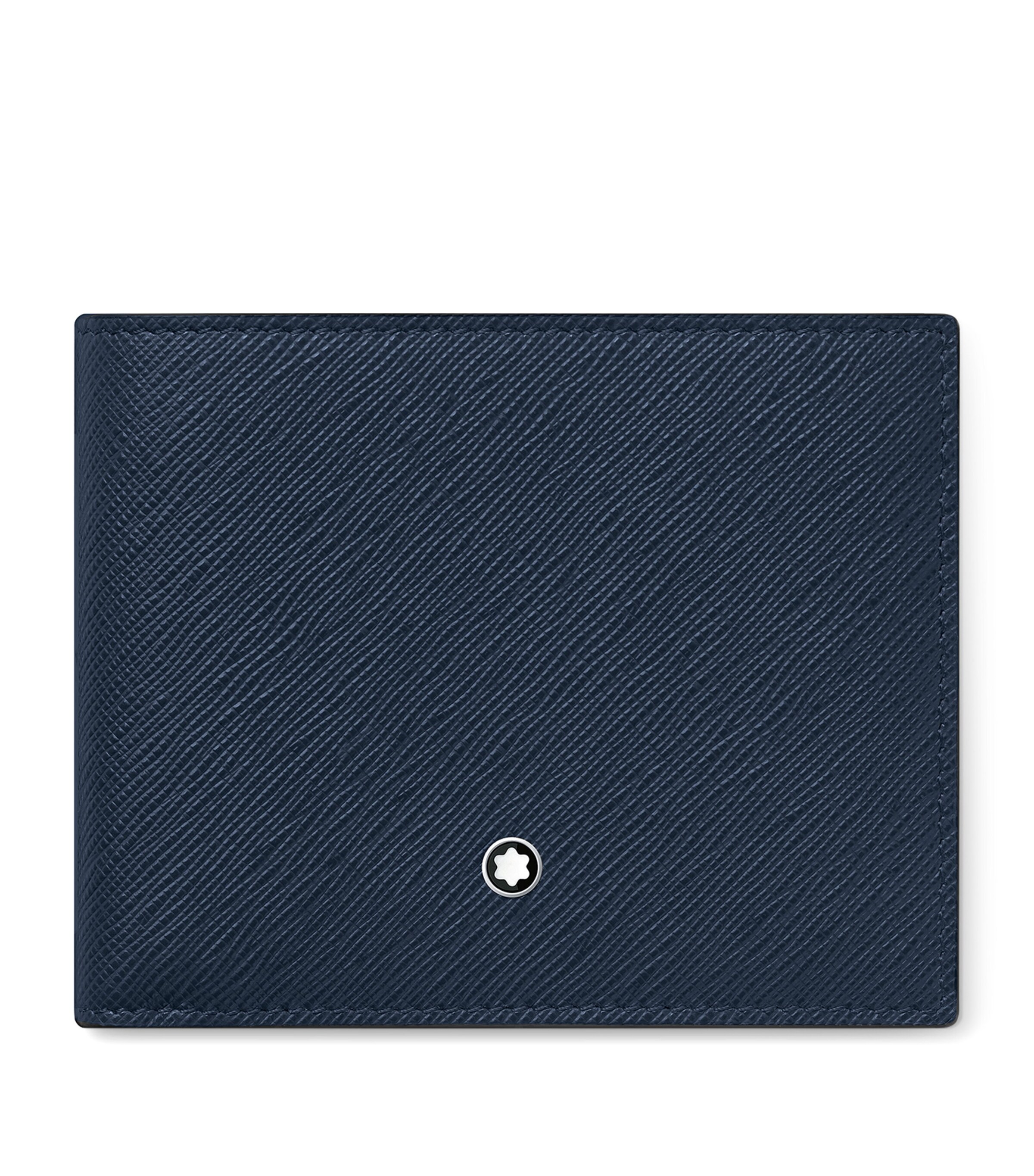 Montblanc Sartorial Leather Wallet In Blue