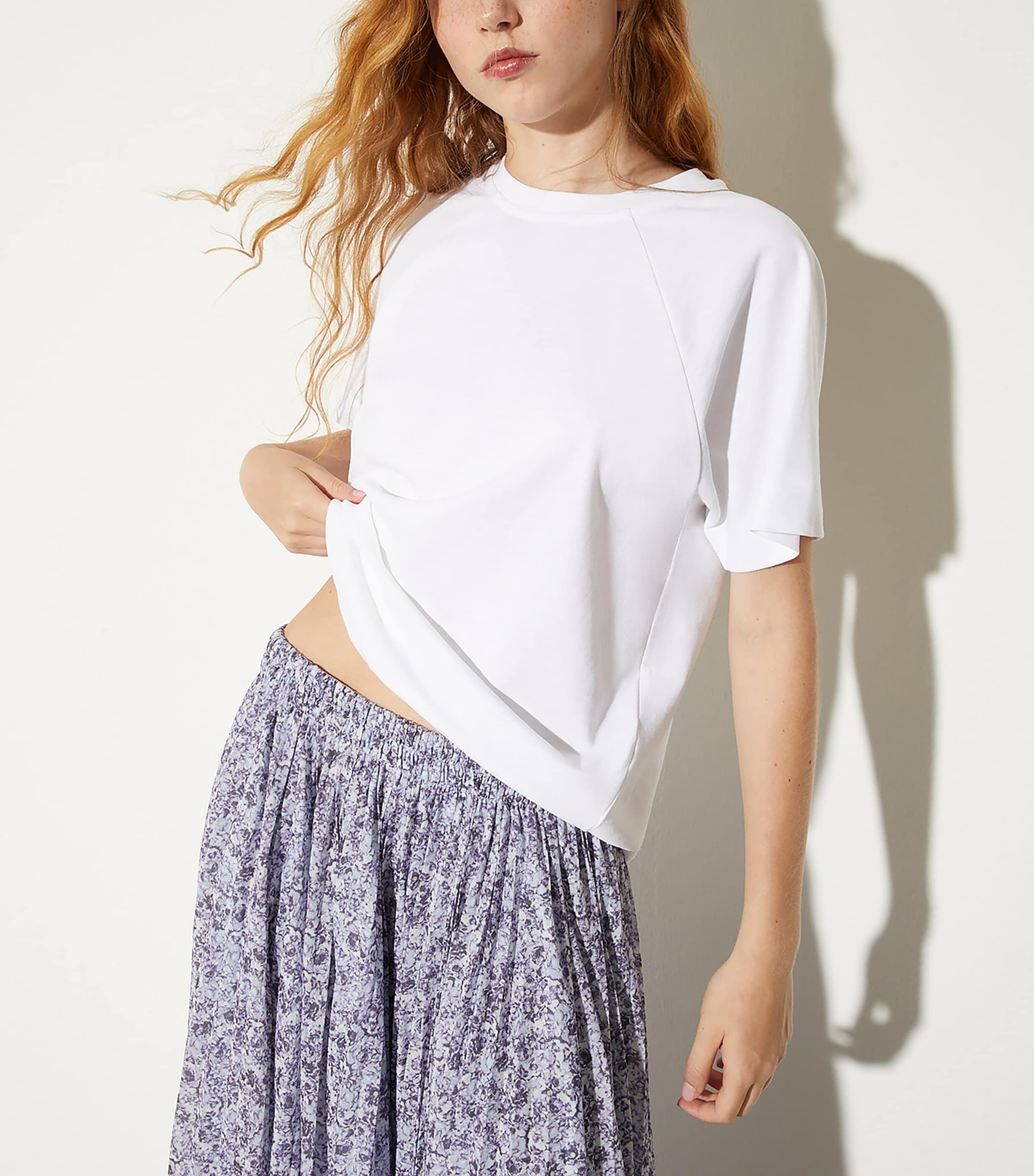 MAX&Co. Womens Cotton-Linen T-Shirt Optical White Image 2