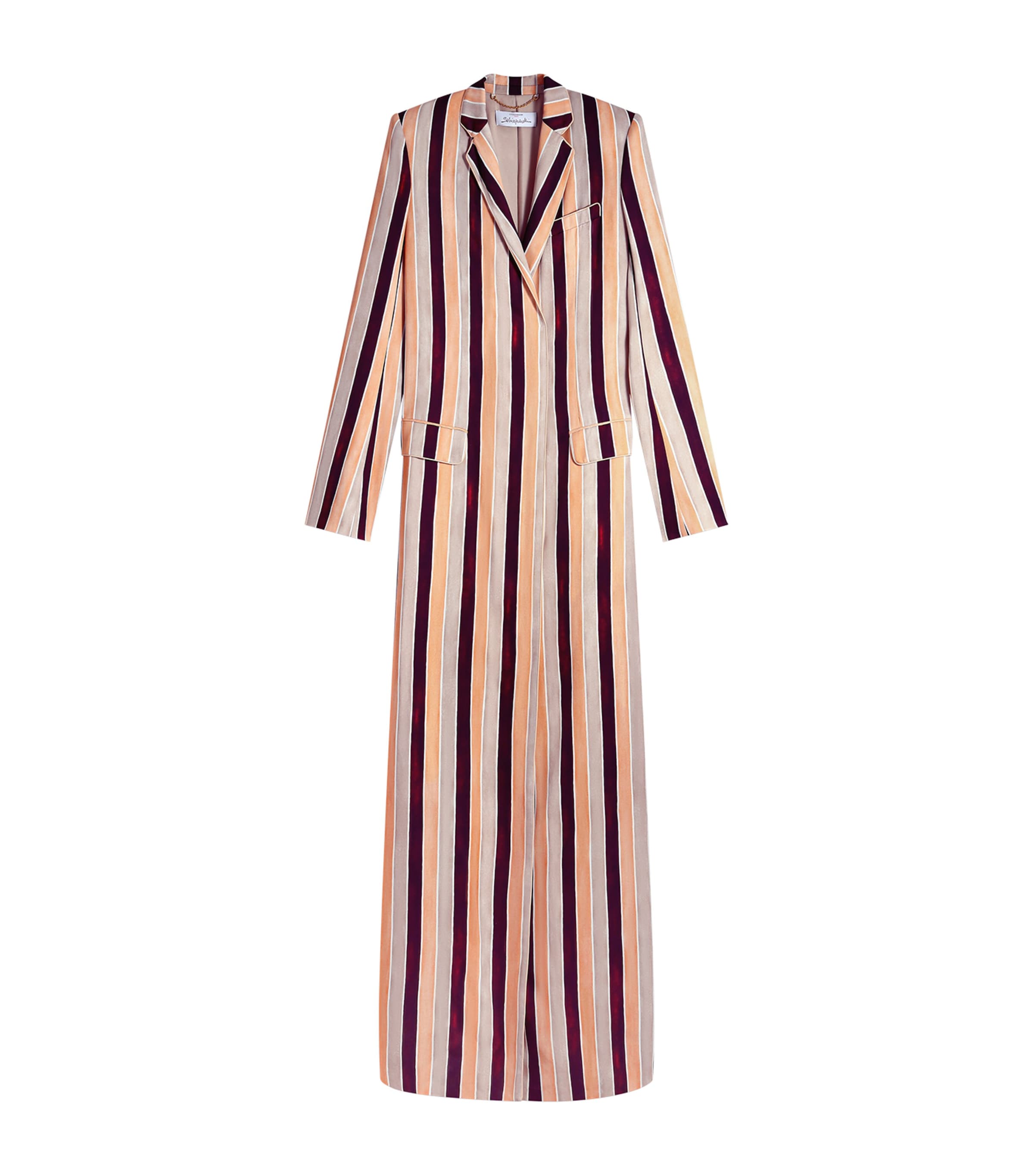Schiaparelli Womens Fitted Coat Maxi Dress Sand/multi Image 1
