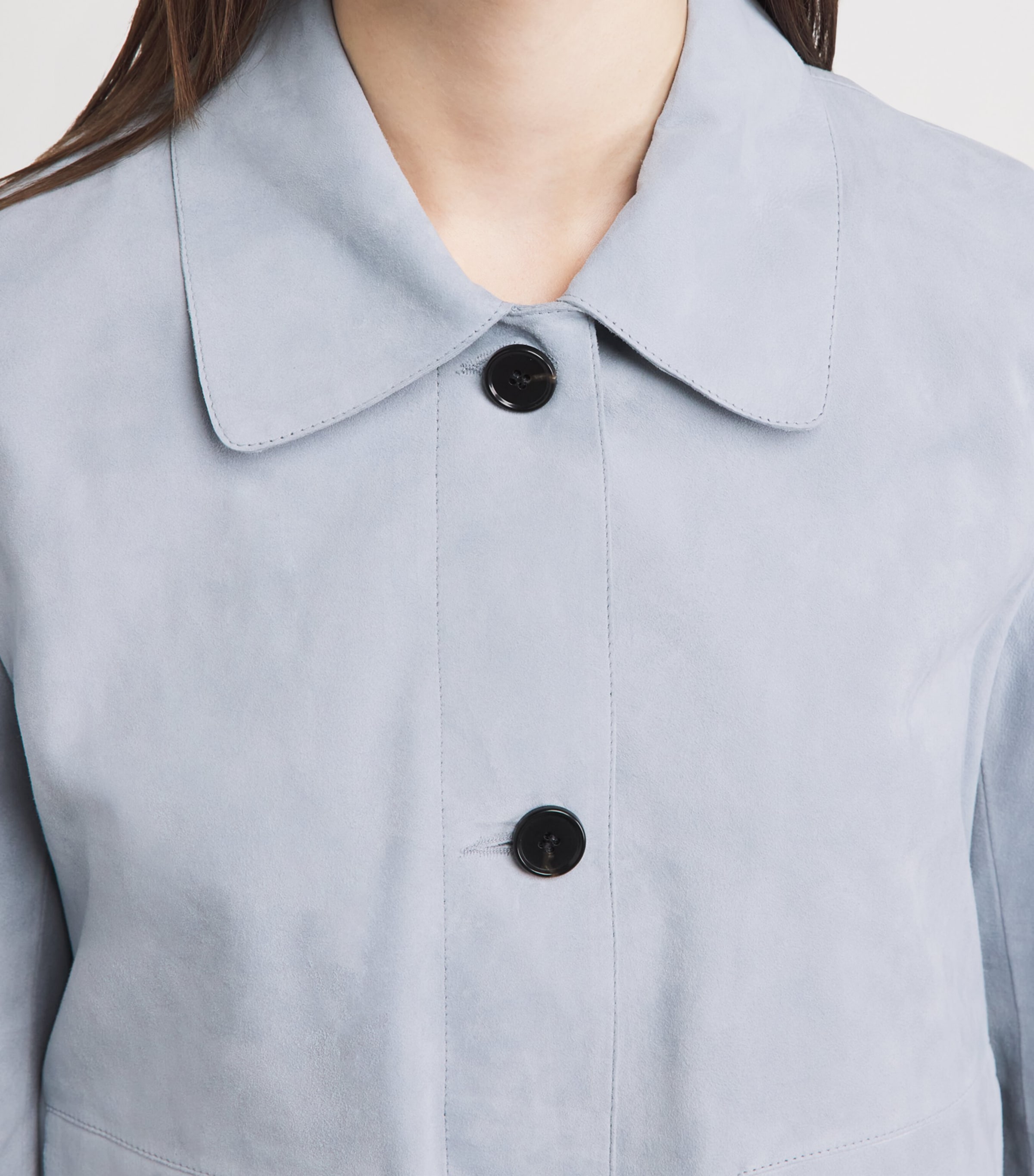 Arma Womens Lamb Suede Fem Tailored Jacket Vintage Bl Image 3