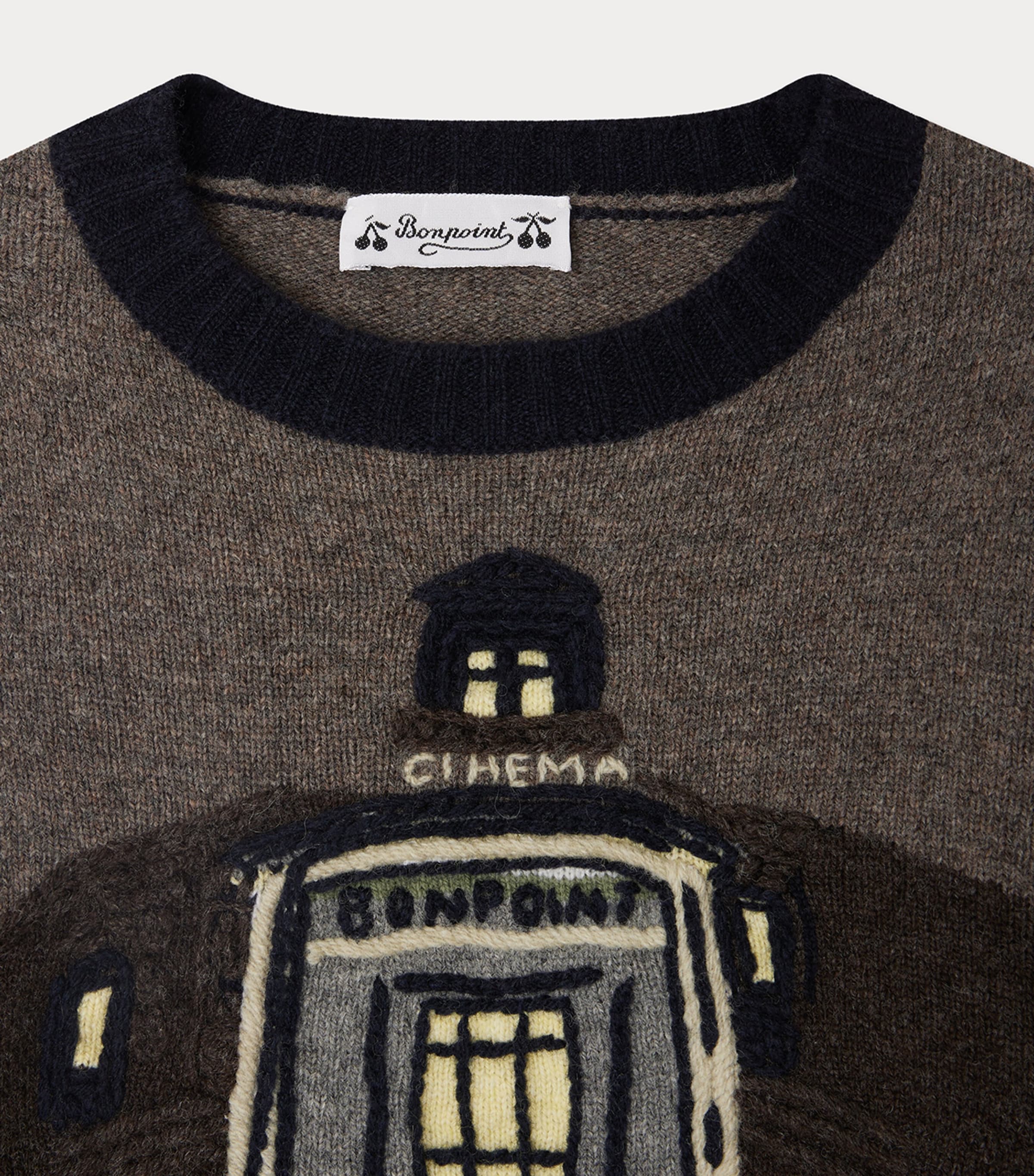 Wool Jacquard Jean Sweater (10-14 Years) BLEU NUIT Image 3