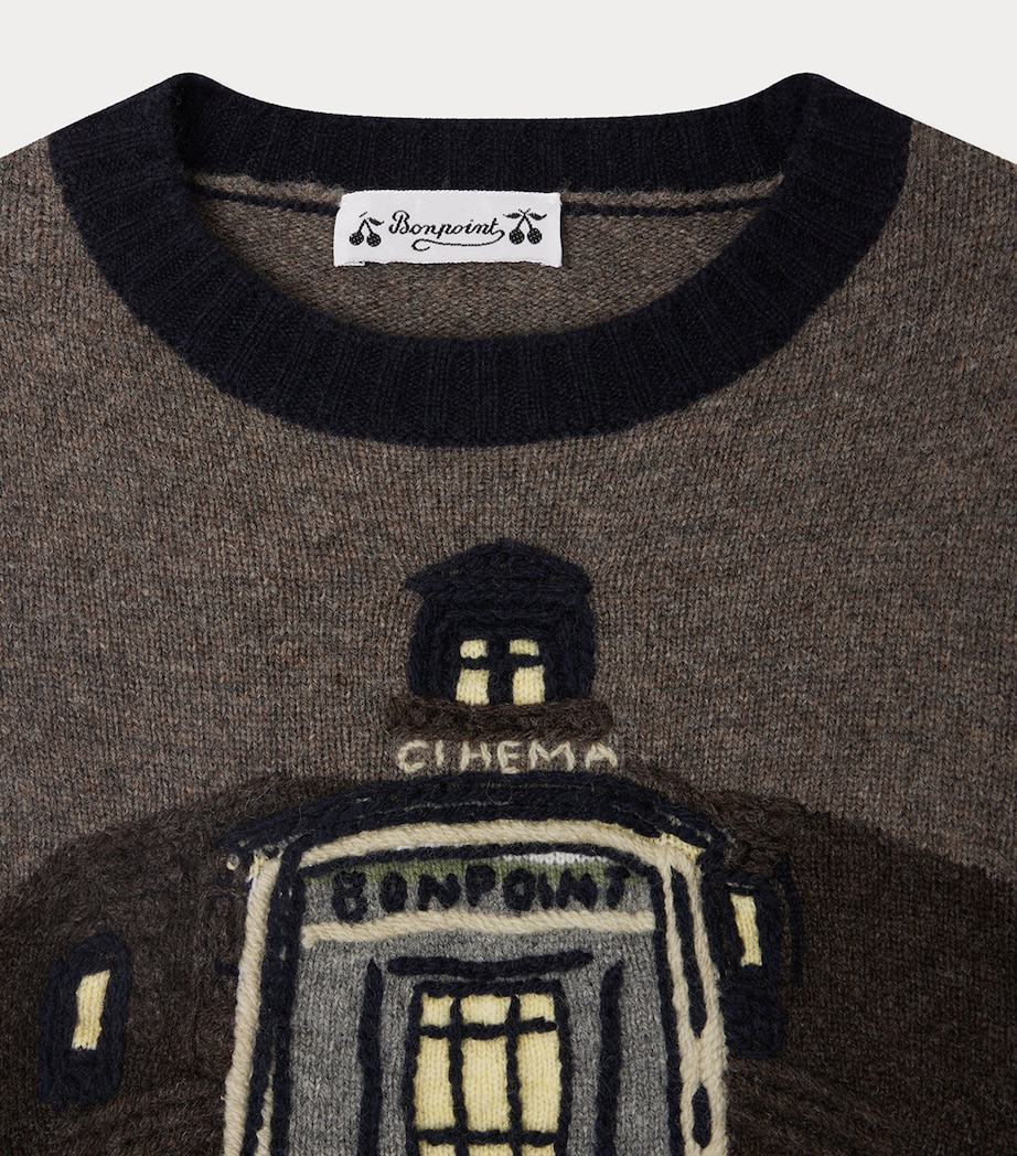 Wool Jacquard Jean Sweater (10-14 Years) BLEU NUIT Image 3