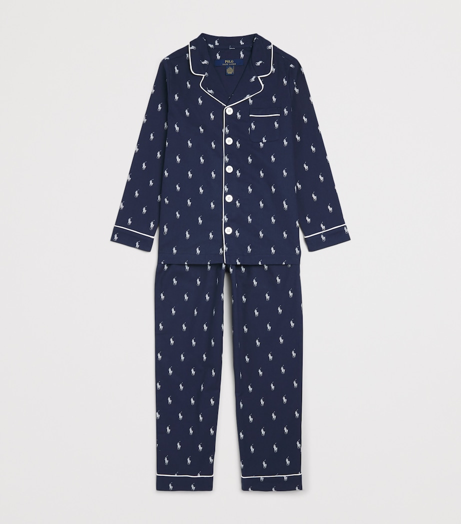 Ralph Lauren Kids Polo Pony Pyjama Set (8-14 Years) Bcvnewport Navy Image 3