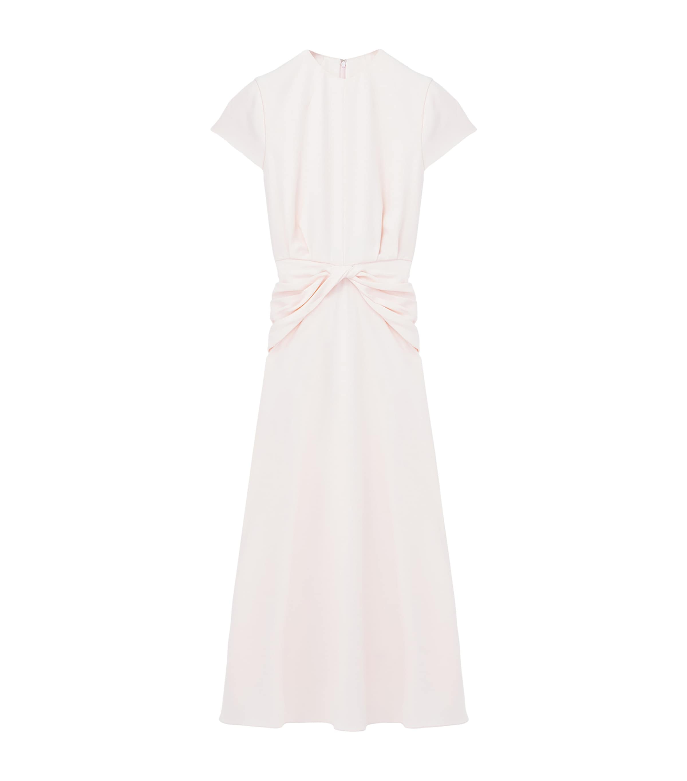 Alexander Mcqueen Knot-waist Midi Dress In Purple