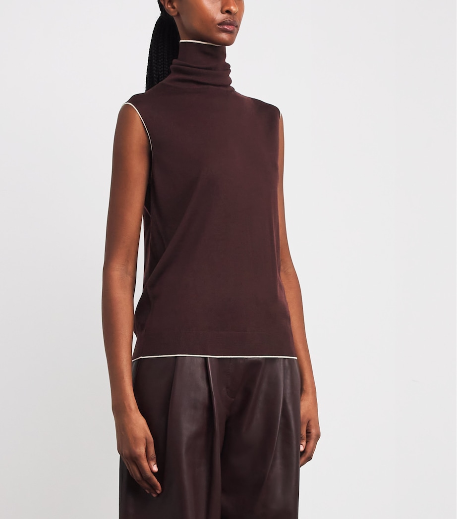 Wool Sleeveless Top MOSTO, SABBIA Image 3