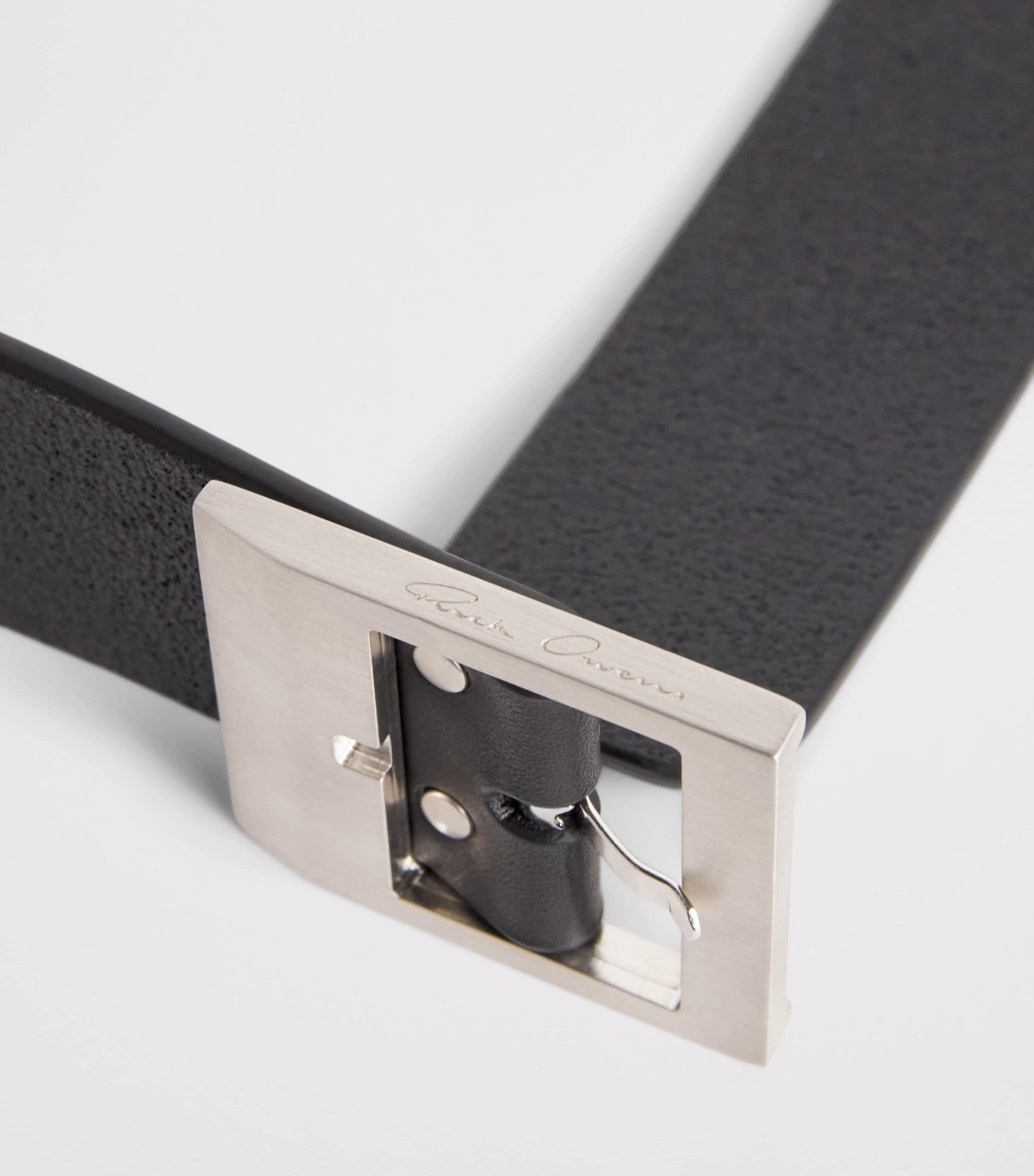 Rick Owens Leather Stooges Belt Black Image 4