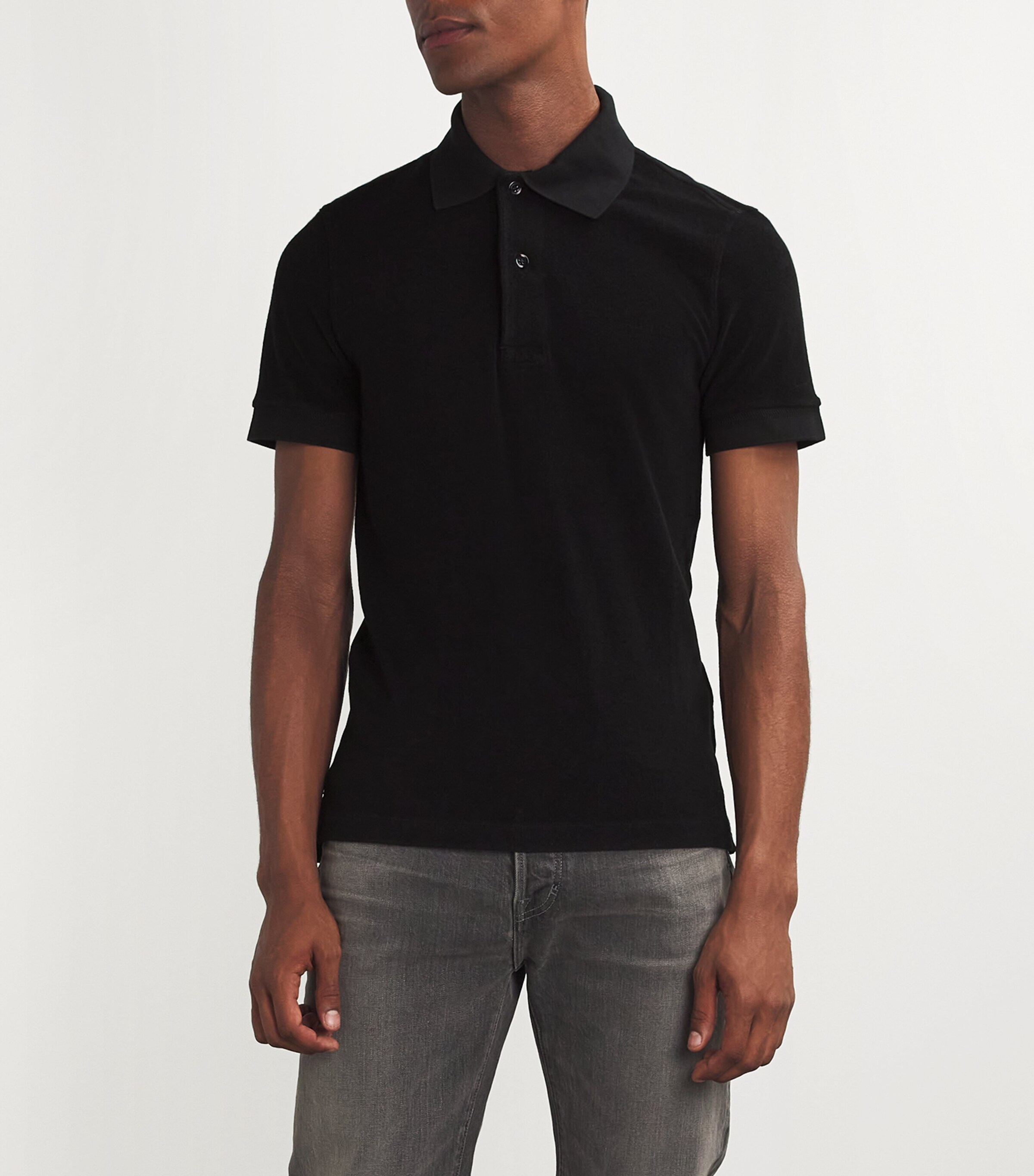 TOM FORD Stretch-Velvet Polo Shirt | Harrods KR