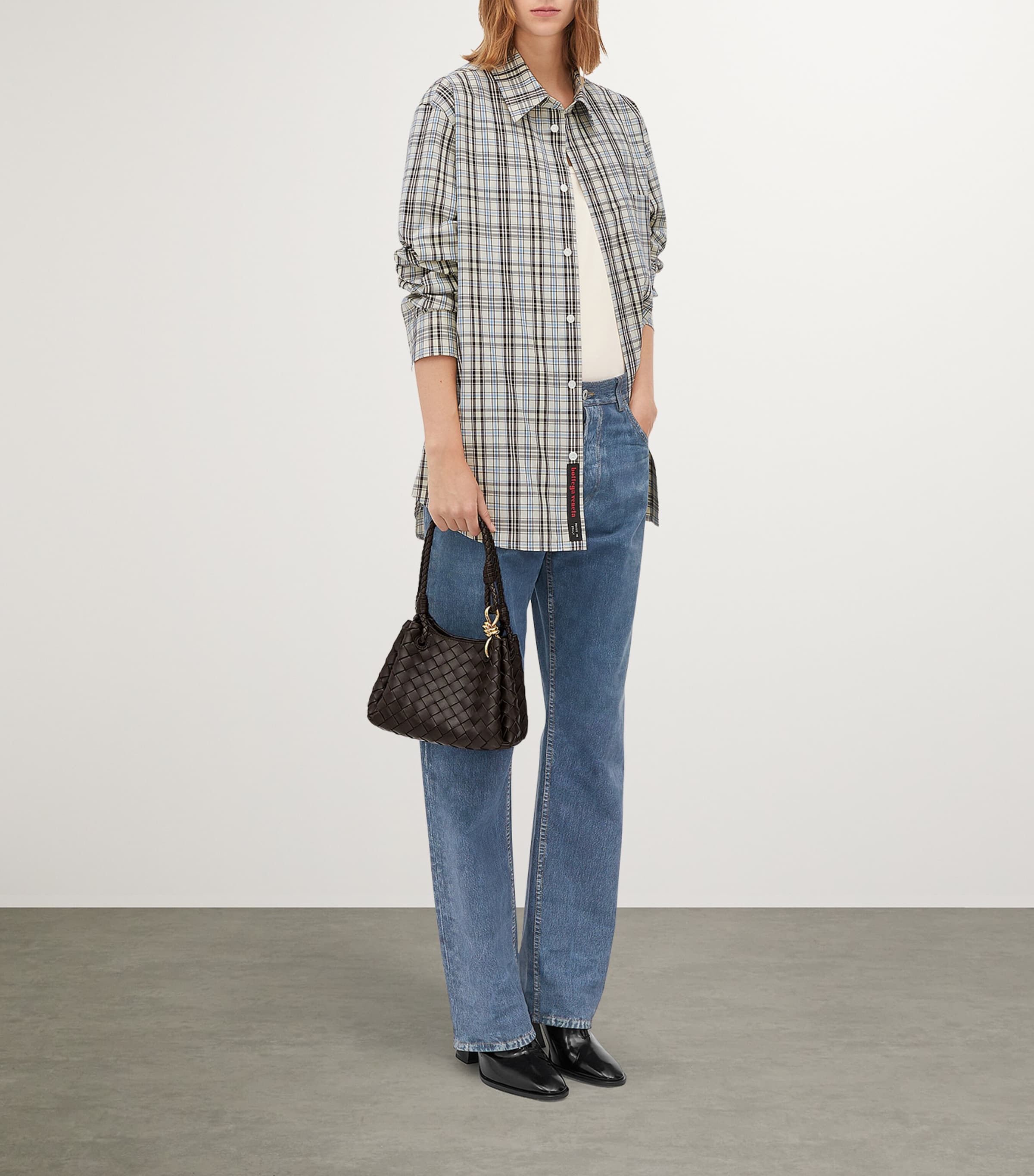 Bottega Veneta Small Lambskin Andiamo Parachute Cross-Body