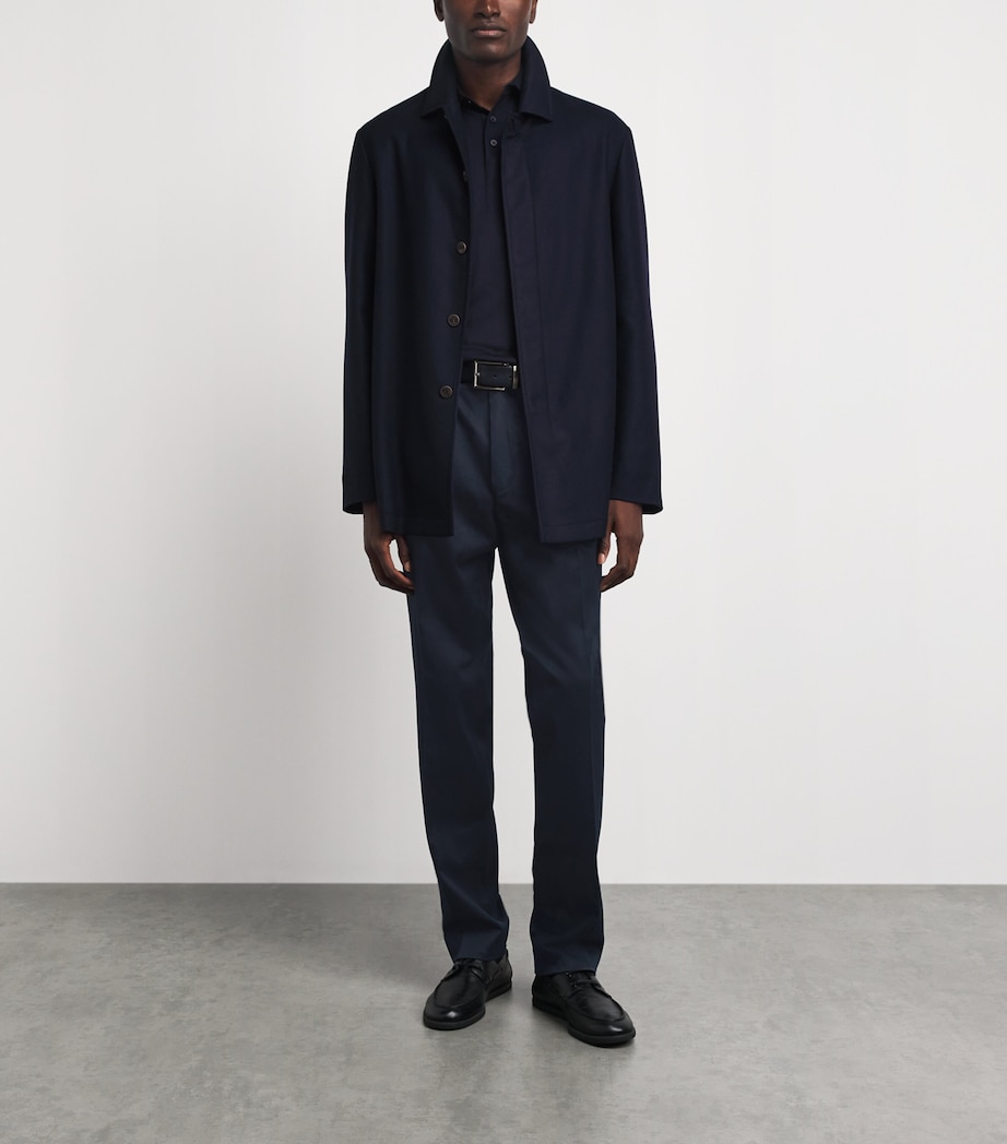 N.Peal Mens Stretch-Cotton Atrani Trousers Navy Image 2