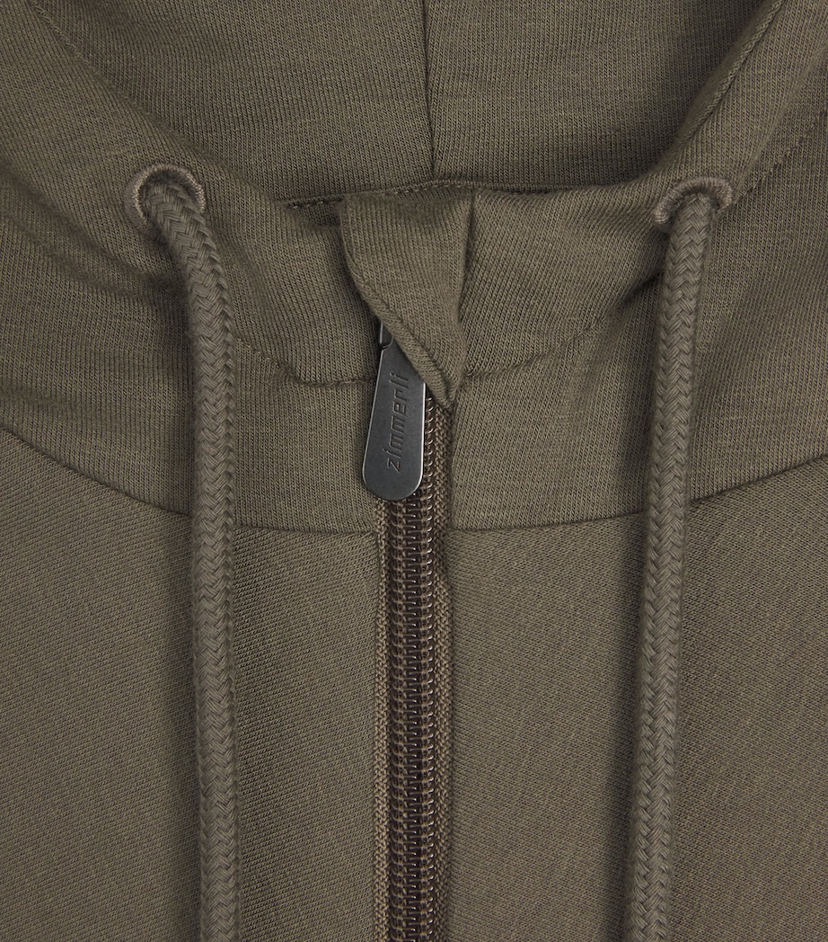 Zimmerli Mens Summer Lounge Hoodie Walnut Tree Image 6