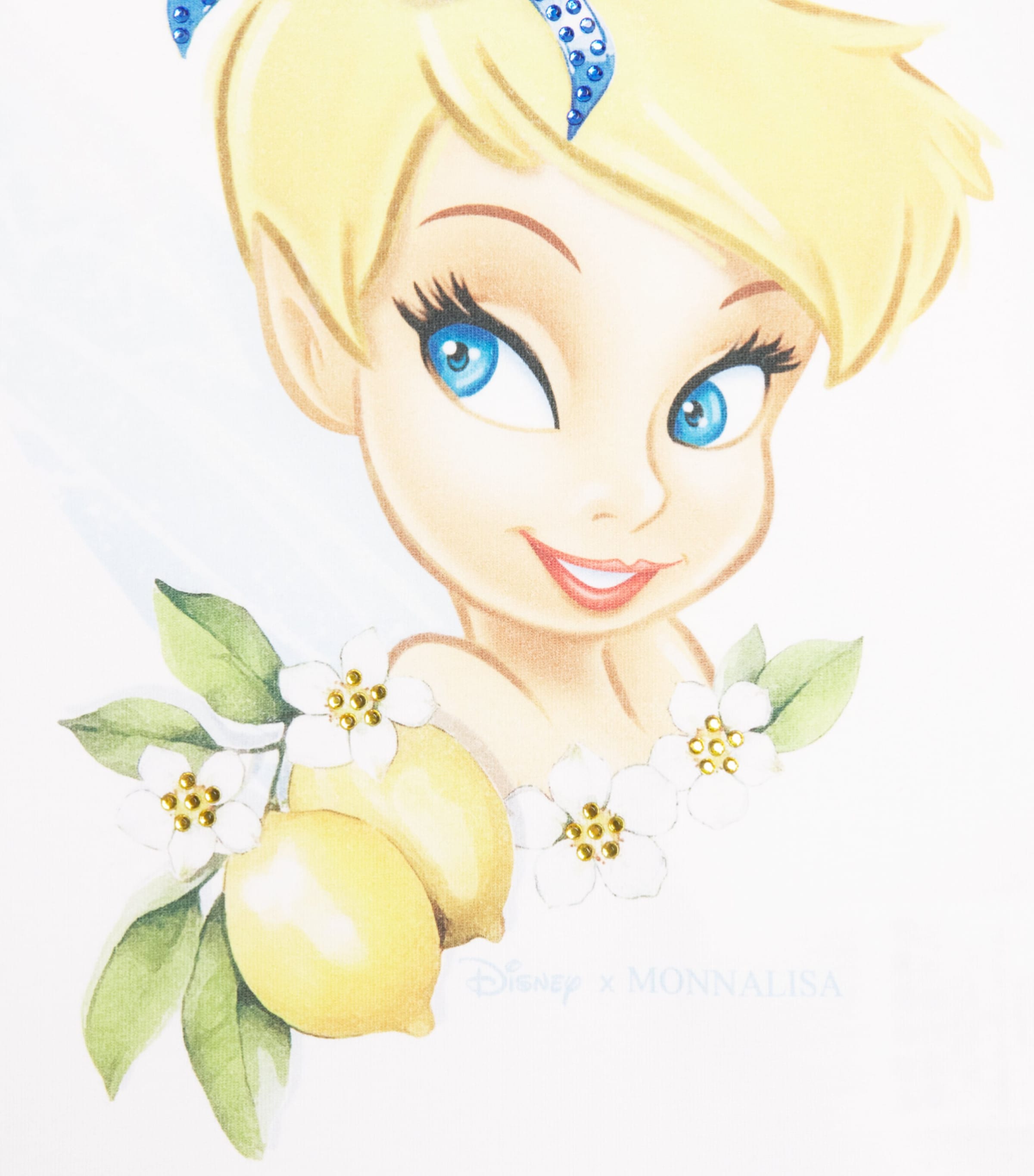 Monnalisa x Disney Stretch-Cotton Tinker Bell T-Shirt (2-12 Years) Optical White Image 4