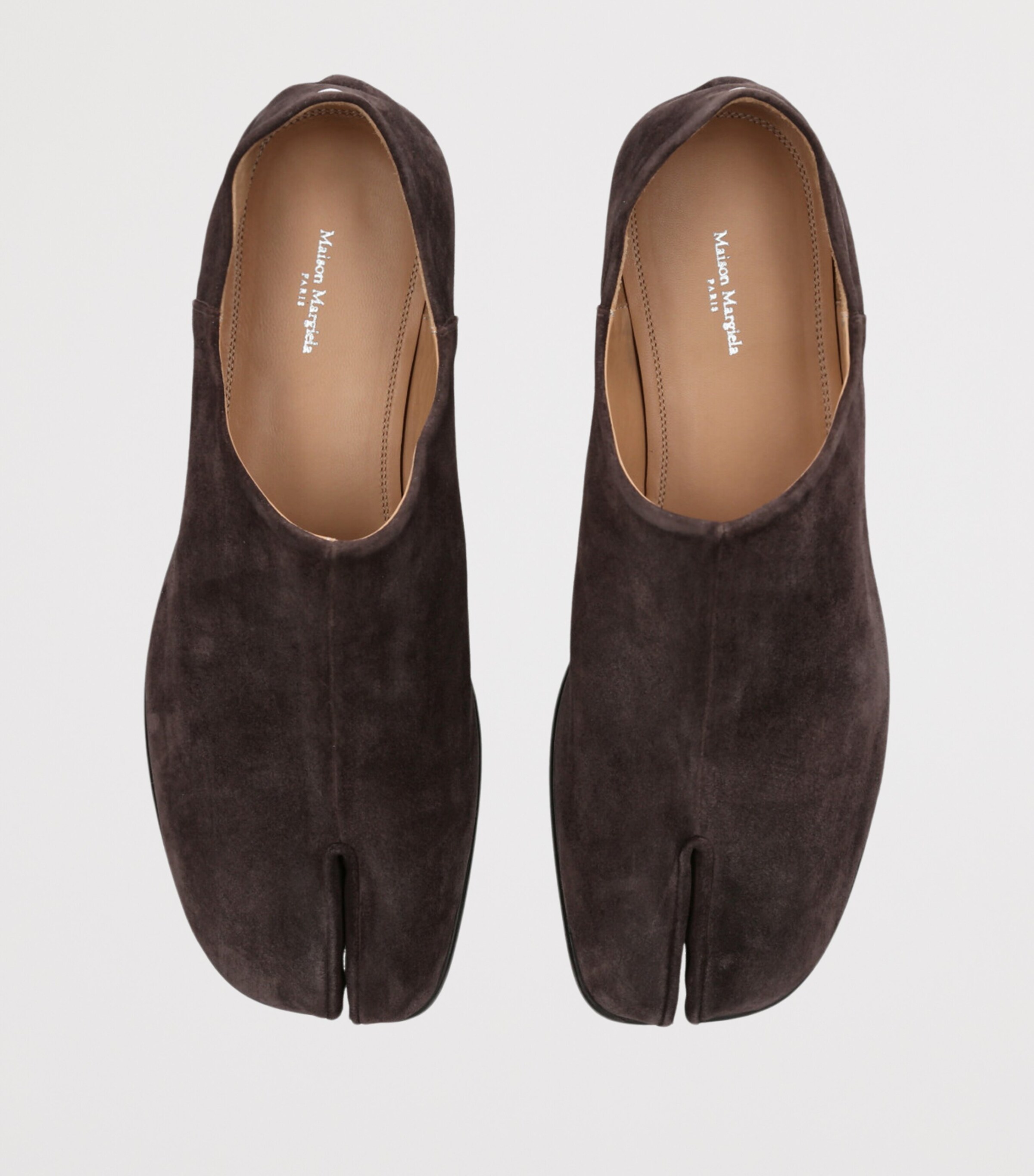 Suede Tabi Babouche Loafers DARK BROWN Image 4