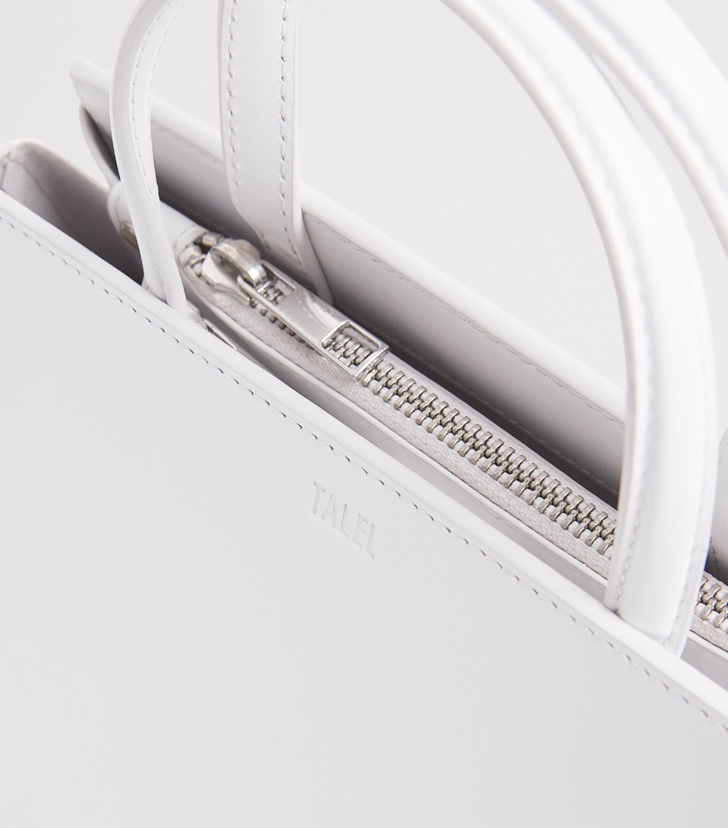 Talel Paris Medium Leather V2 Tote Bag White Image 5