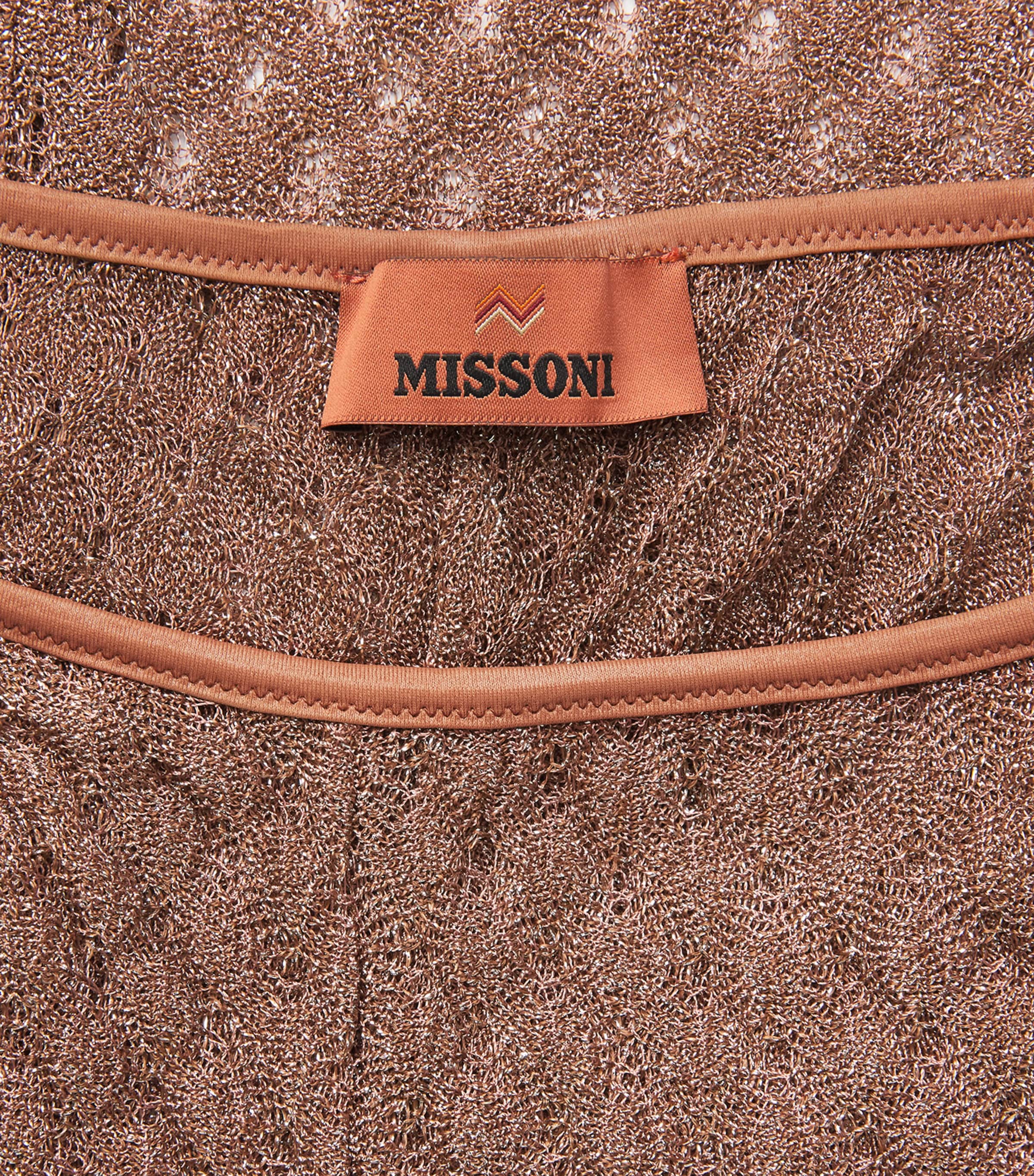 Lamé Flared Trousers S80EE BROWN Image 5