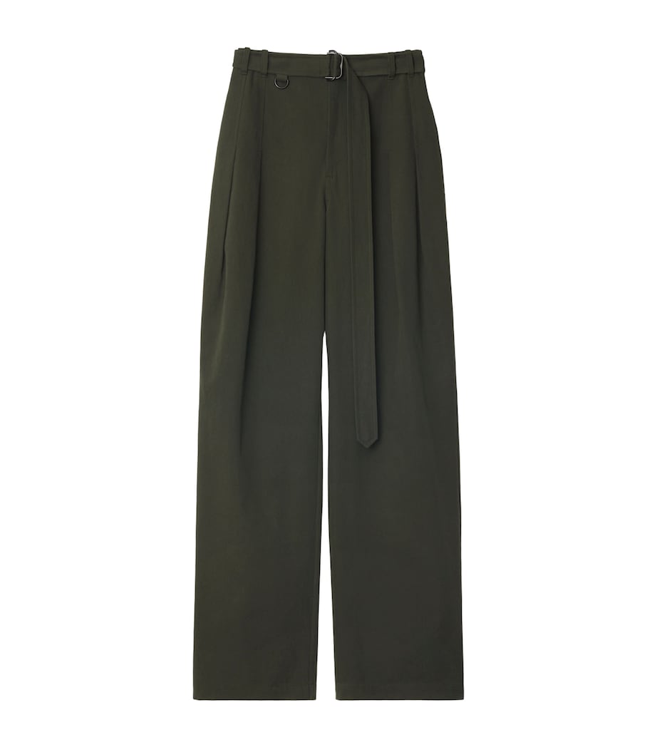 Gabardine Belted Trousers SHALE Image 1