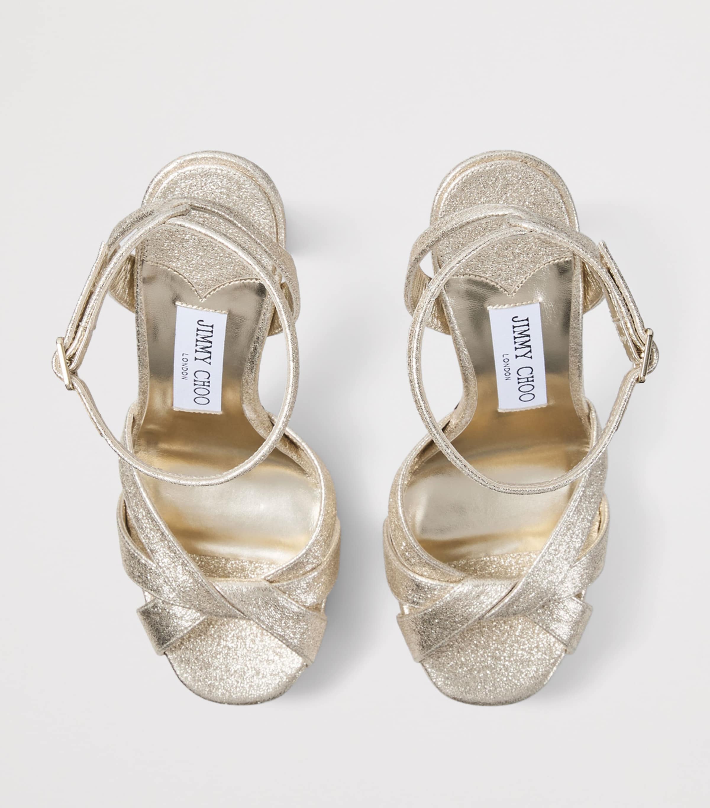 Jimmy Choo Kove 120 Metallic Platform Sandals Platinum Image 4